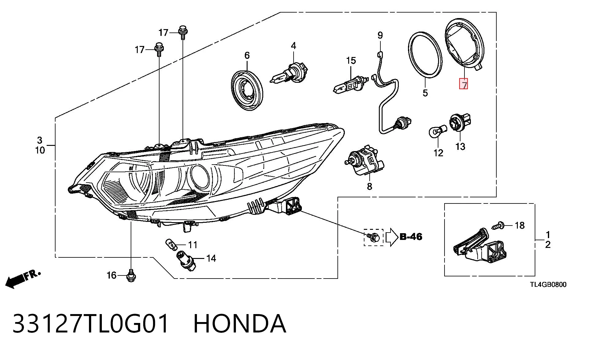 33127TL0G01 Honda 