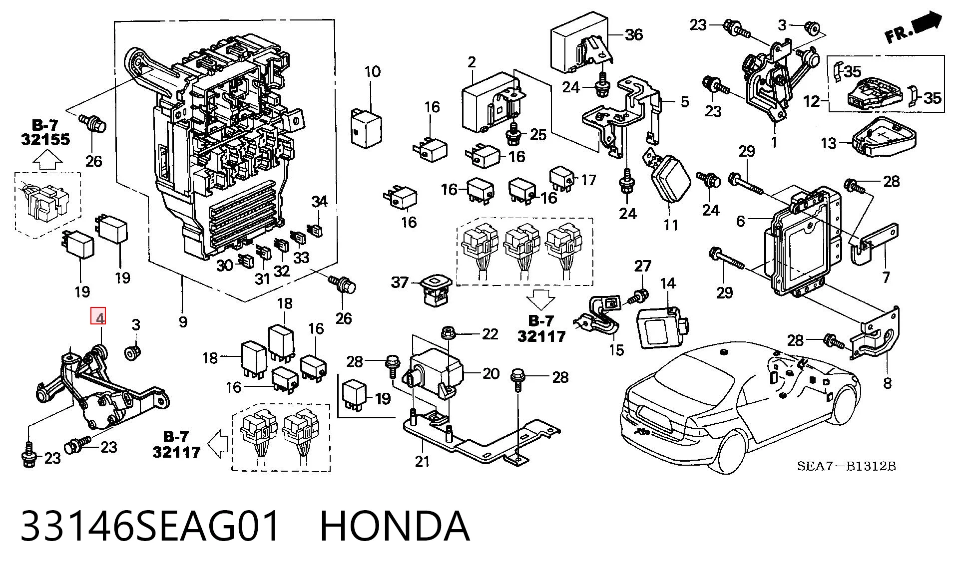33146SEAG01 Honda Регулятор положення кузова задньої підвіски