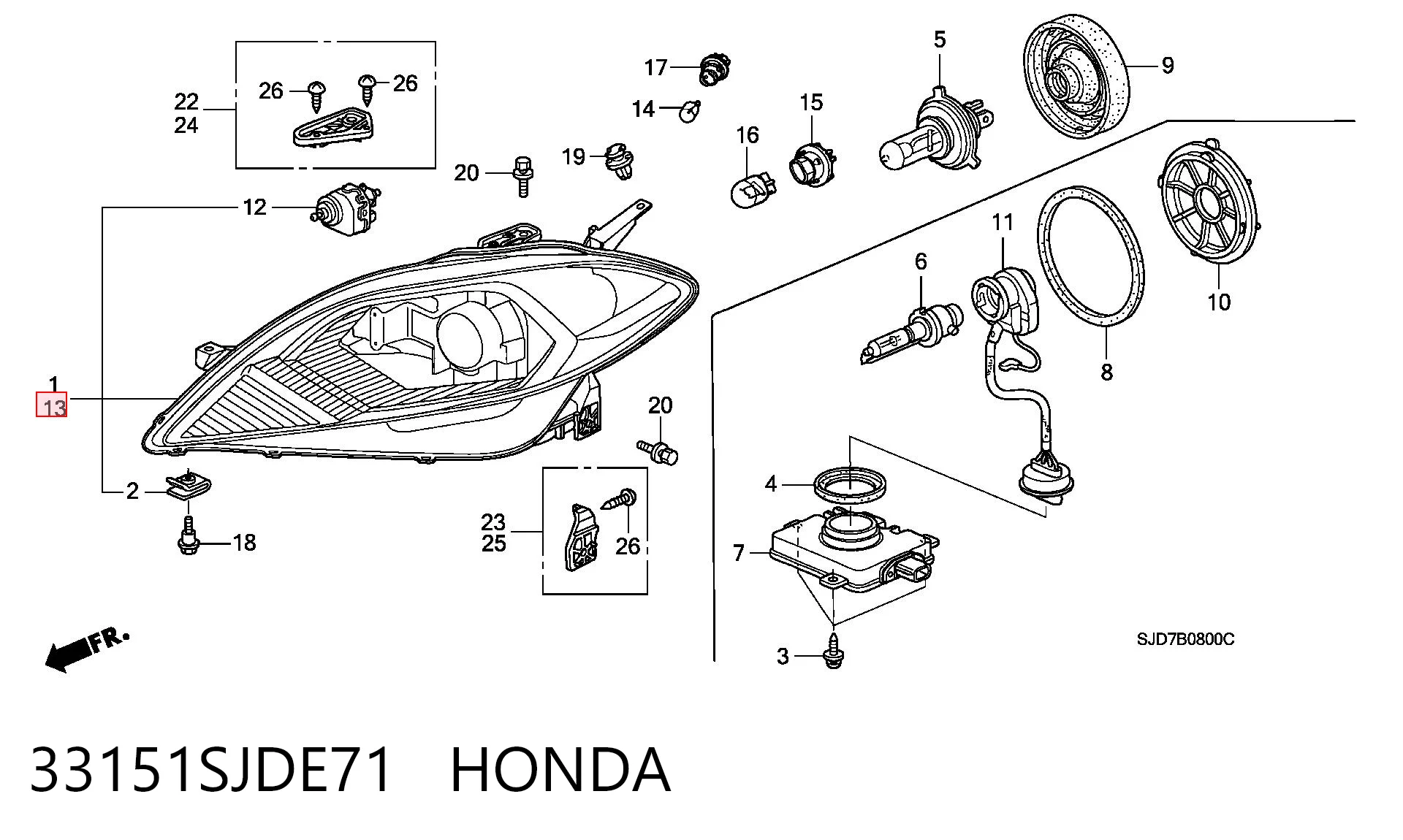 33151SJDE71 Honda