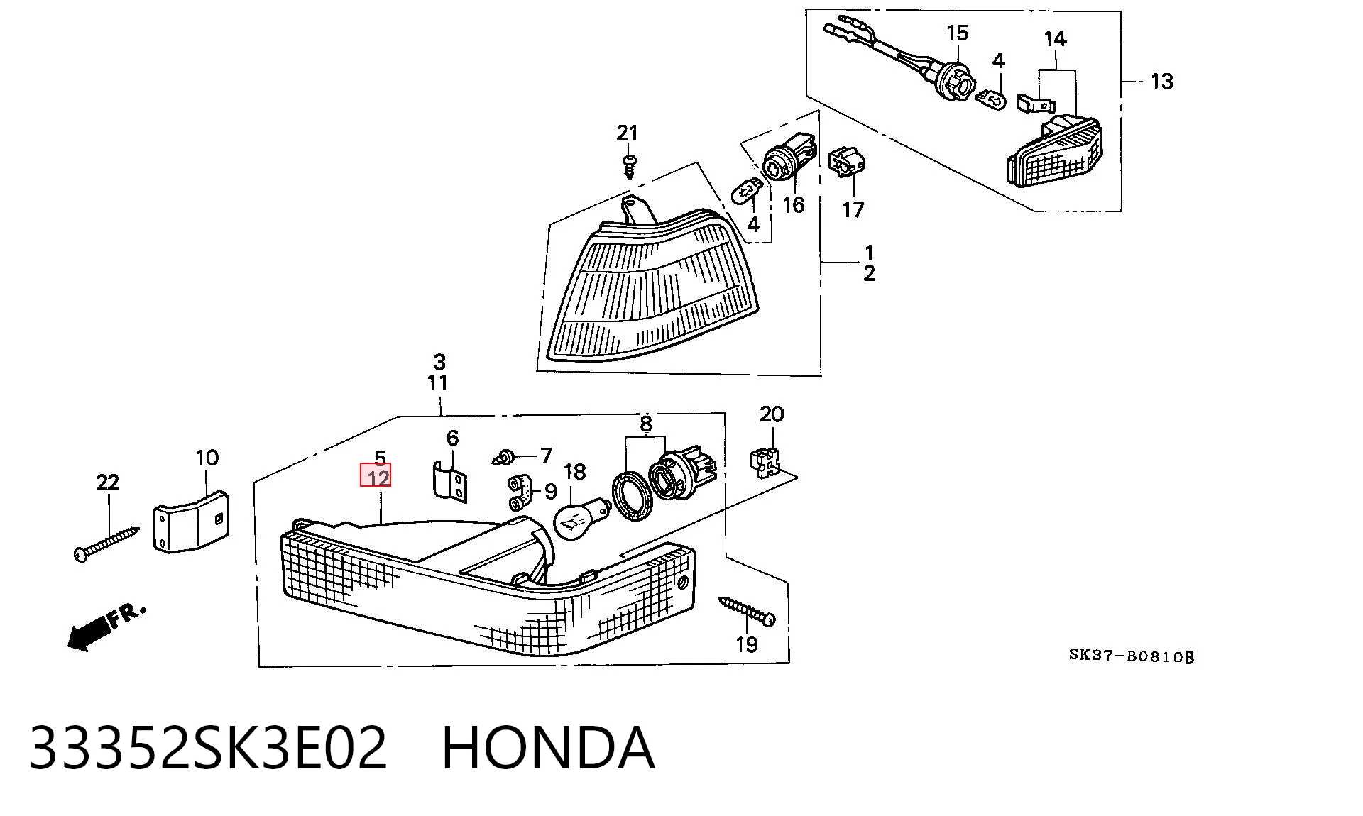 33352SK3E02 Honda