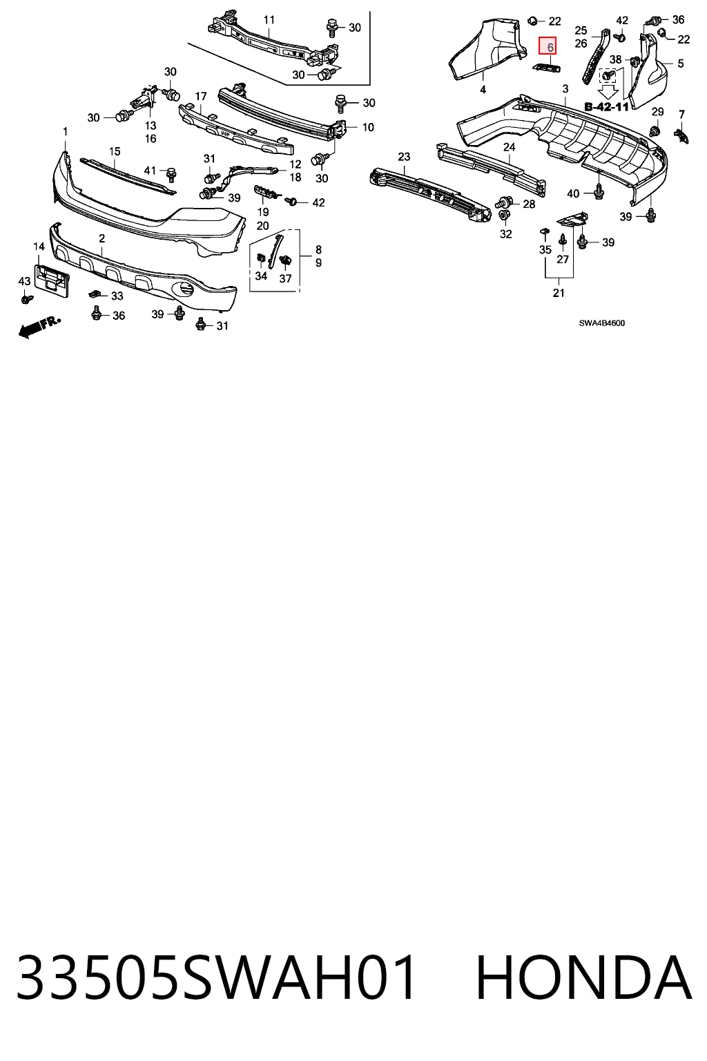 Правий катафот бампера TYC FP3010F6T ціна, від 13.11 USD