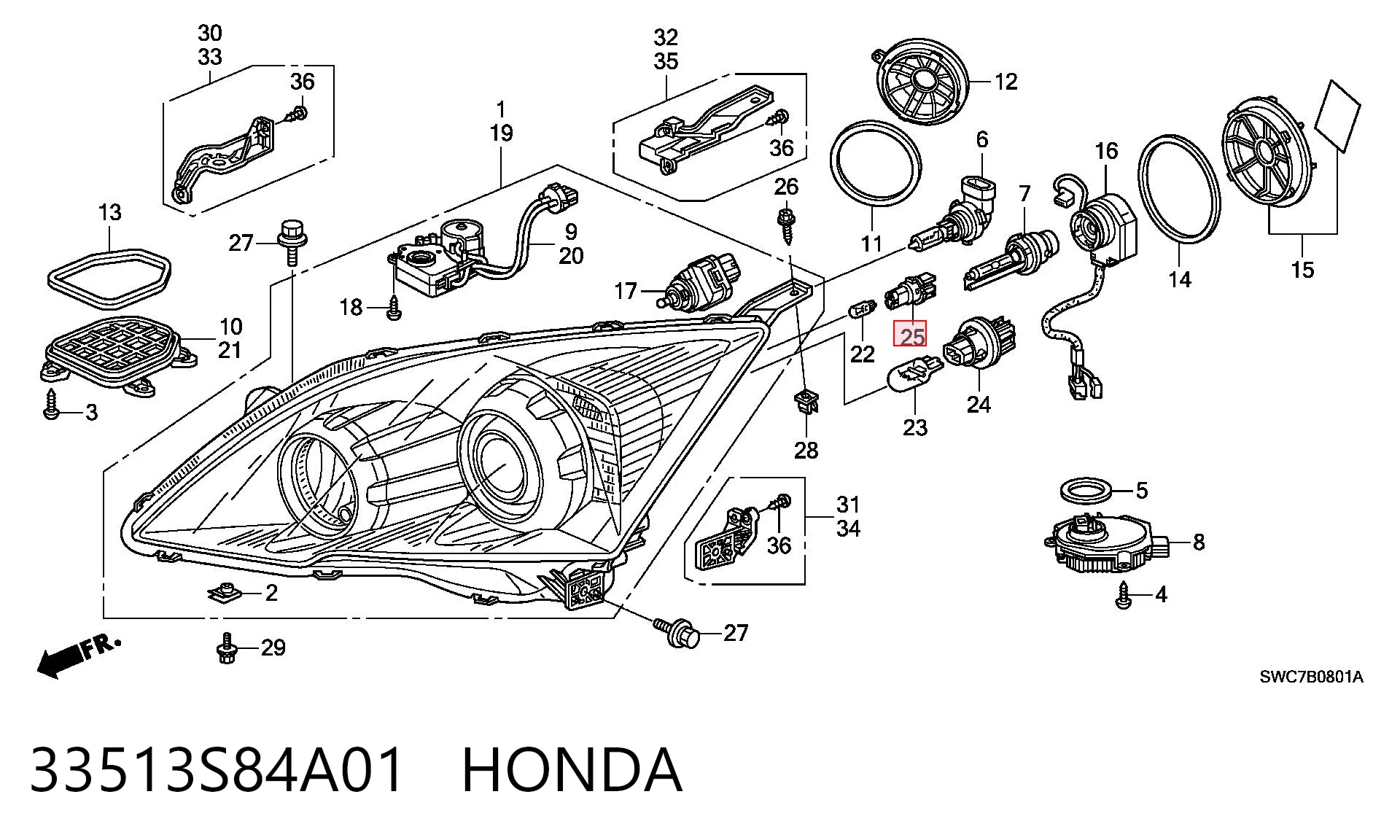 33513S84A01 Honda 
