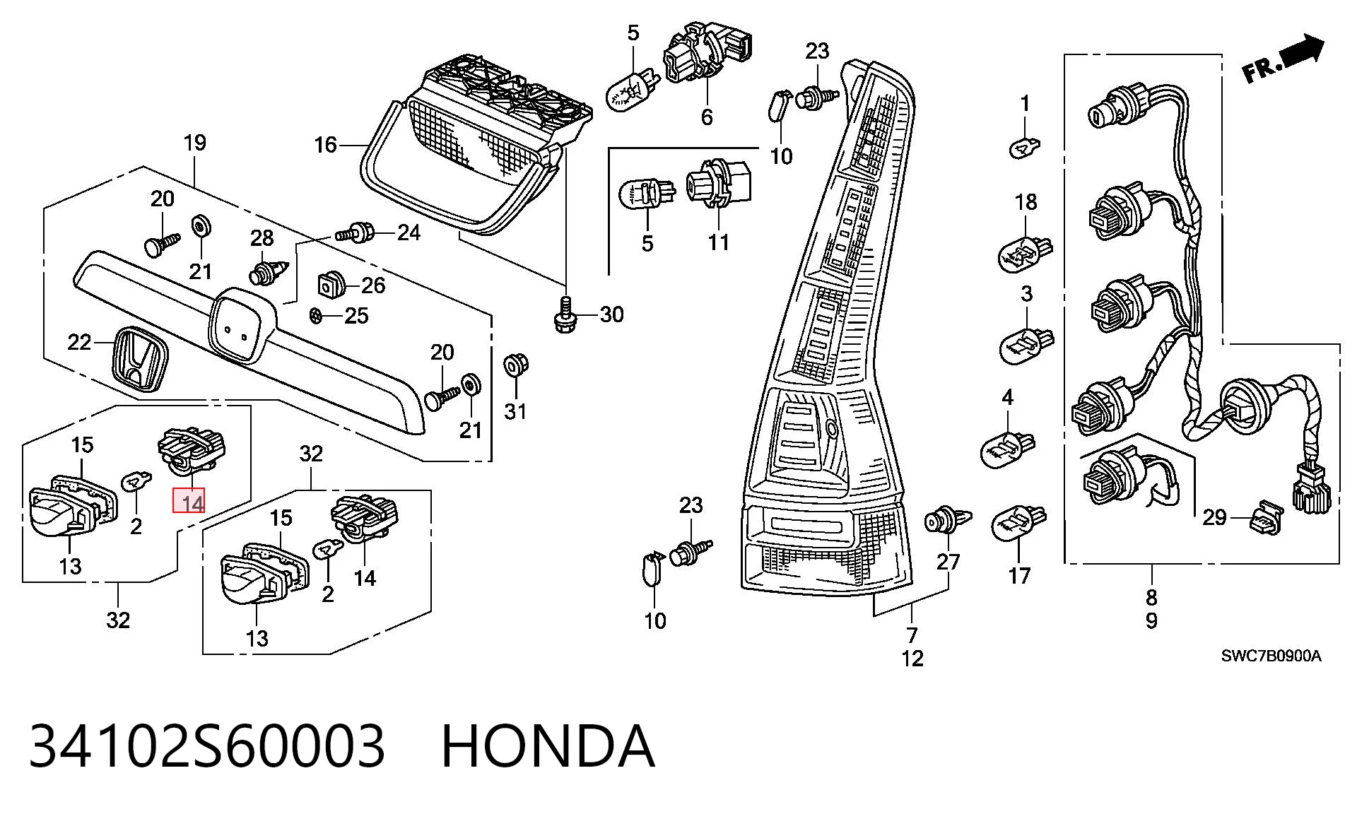 34102S60003 Honda 
