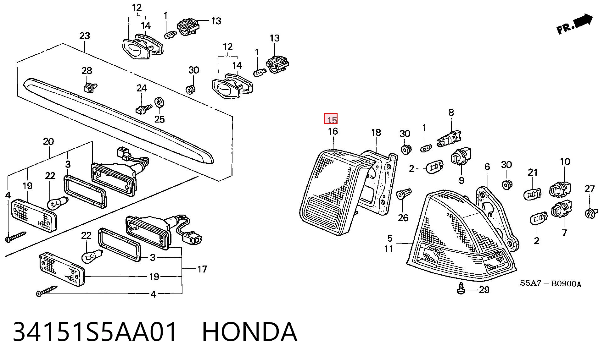 34151S5AA01 Honda