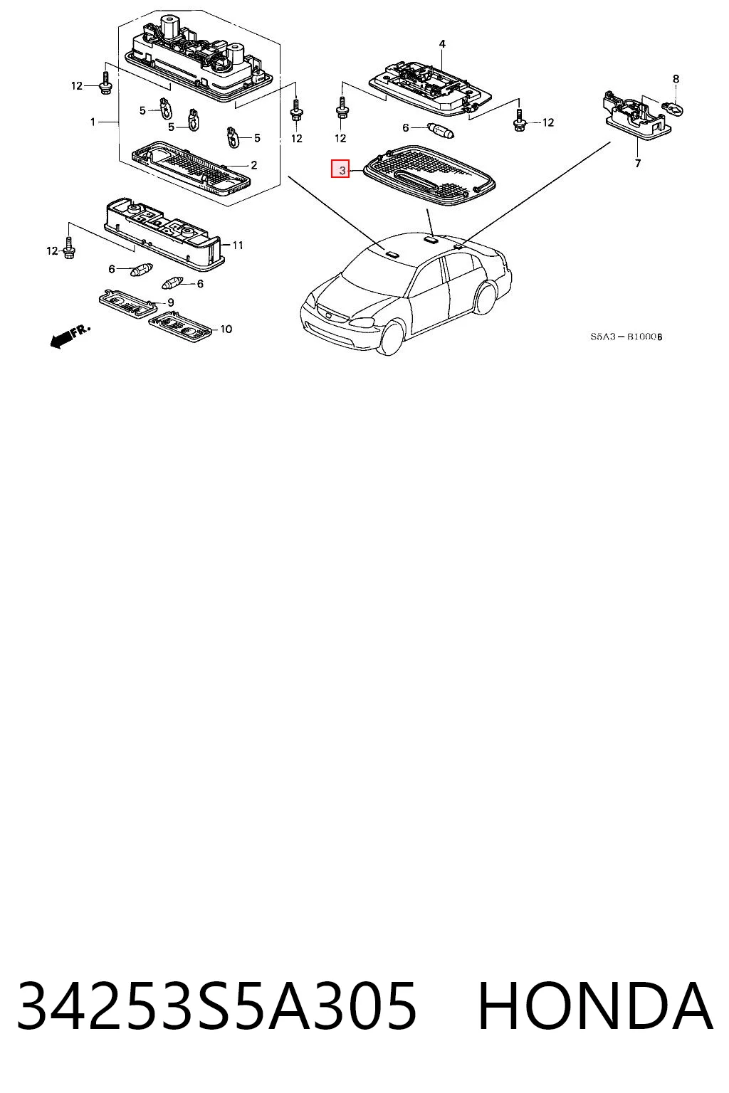 34253S5A305 Honda 