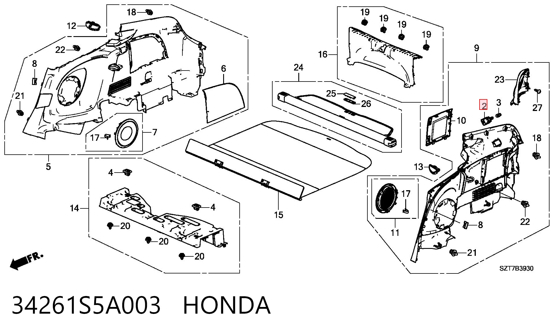 34261S5A003 Honda 