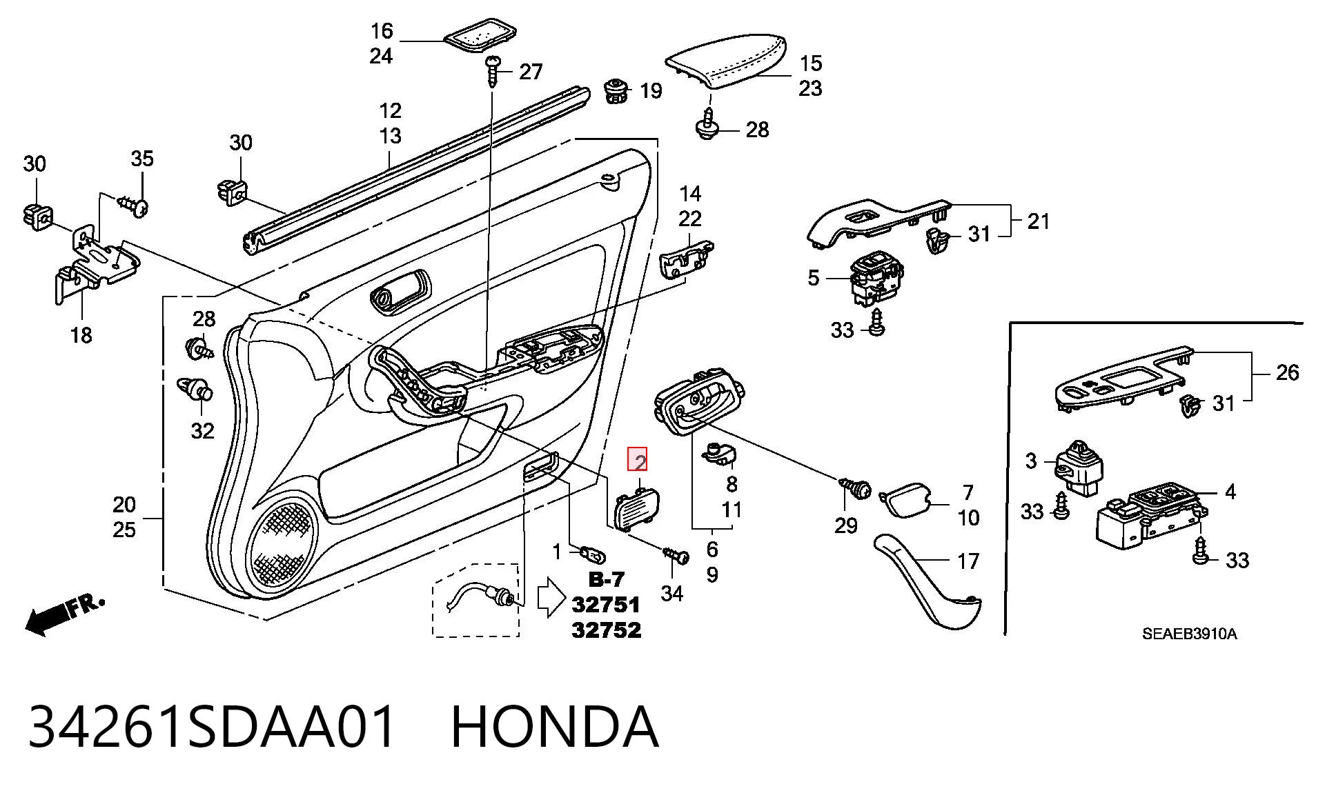 34261SDAA01 Honda 