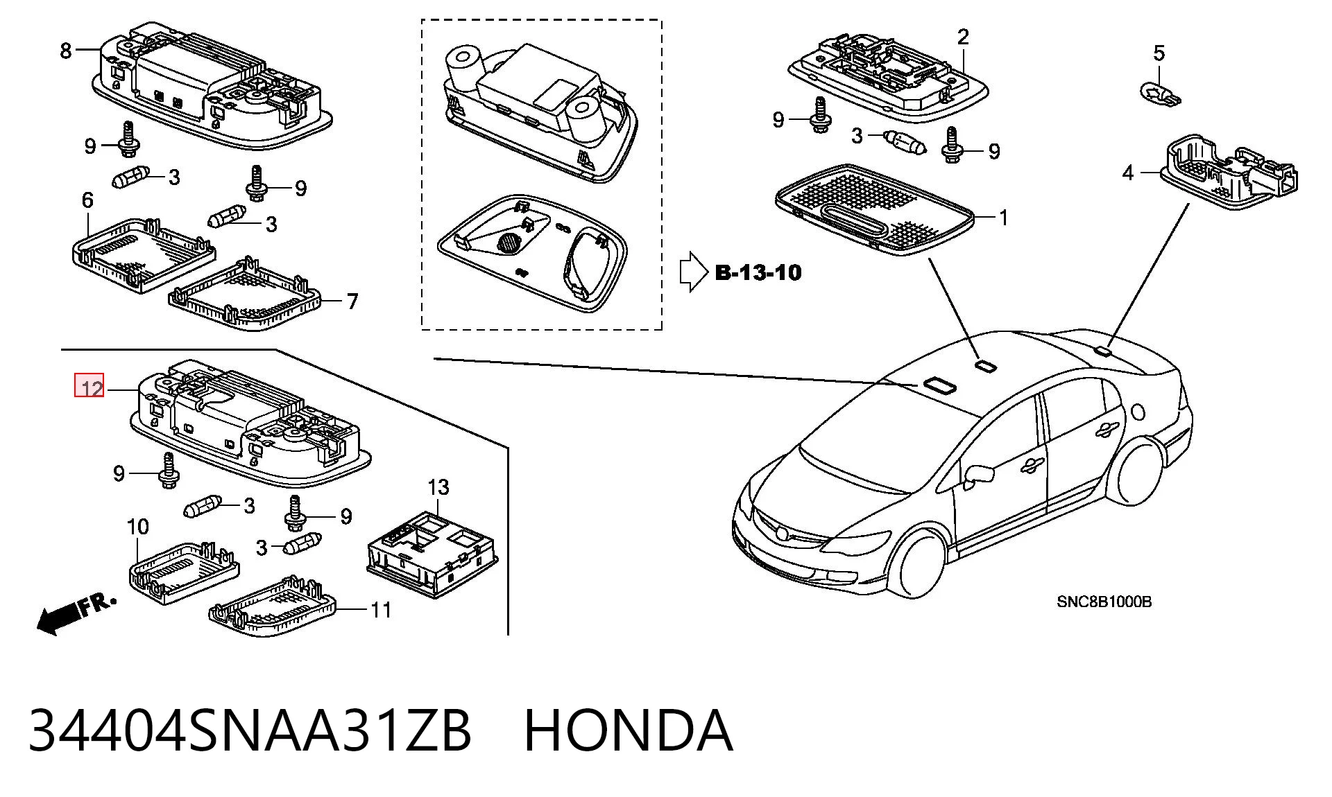 34404SNAA31ZB Honda 