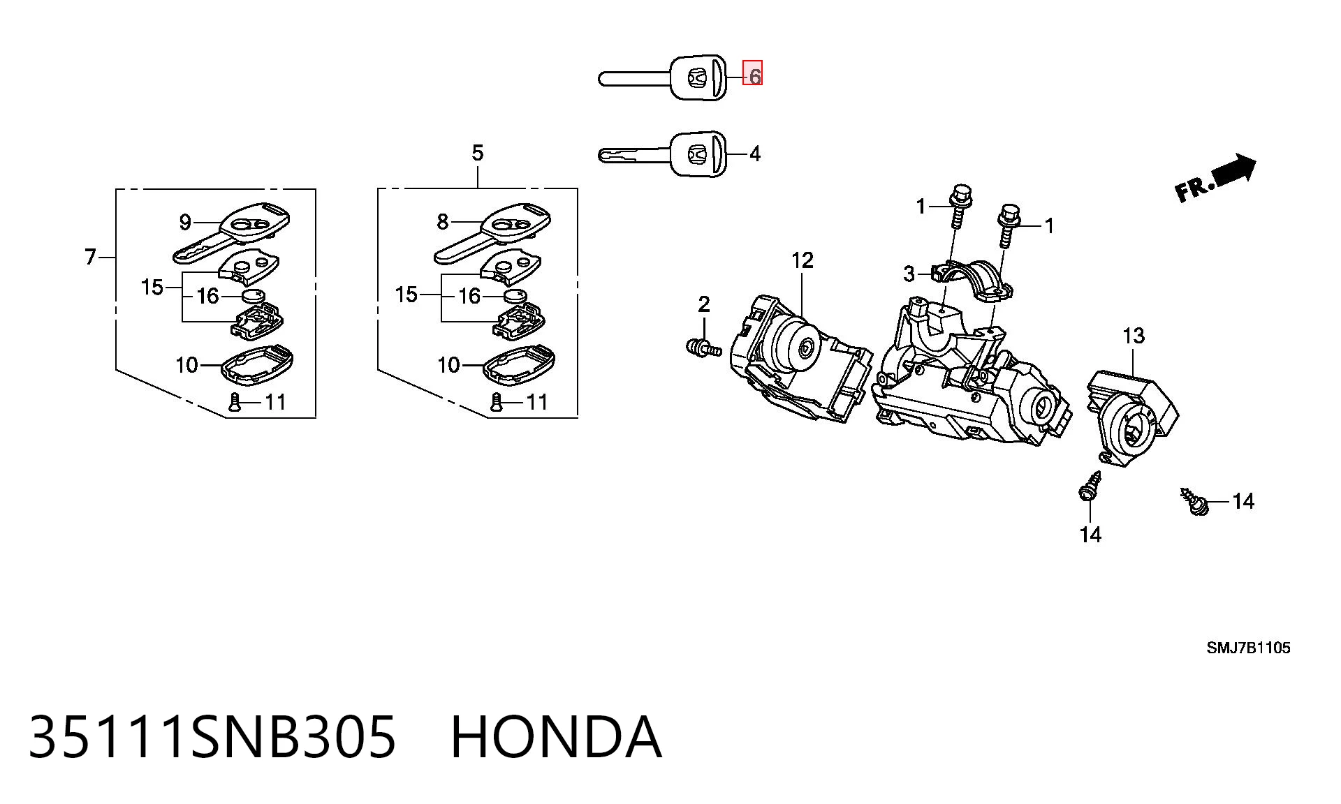 35111SNB305 Honda 