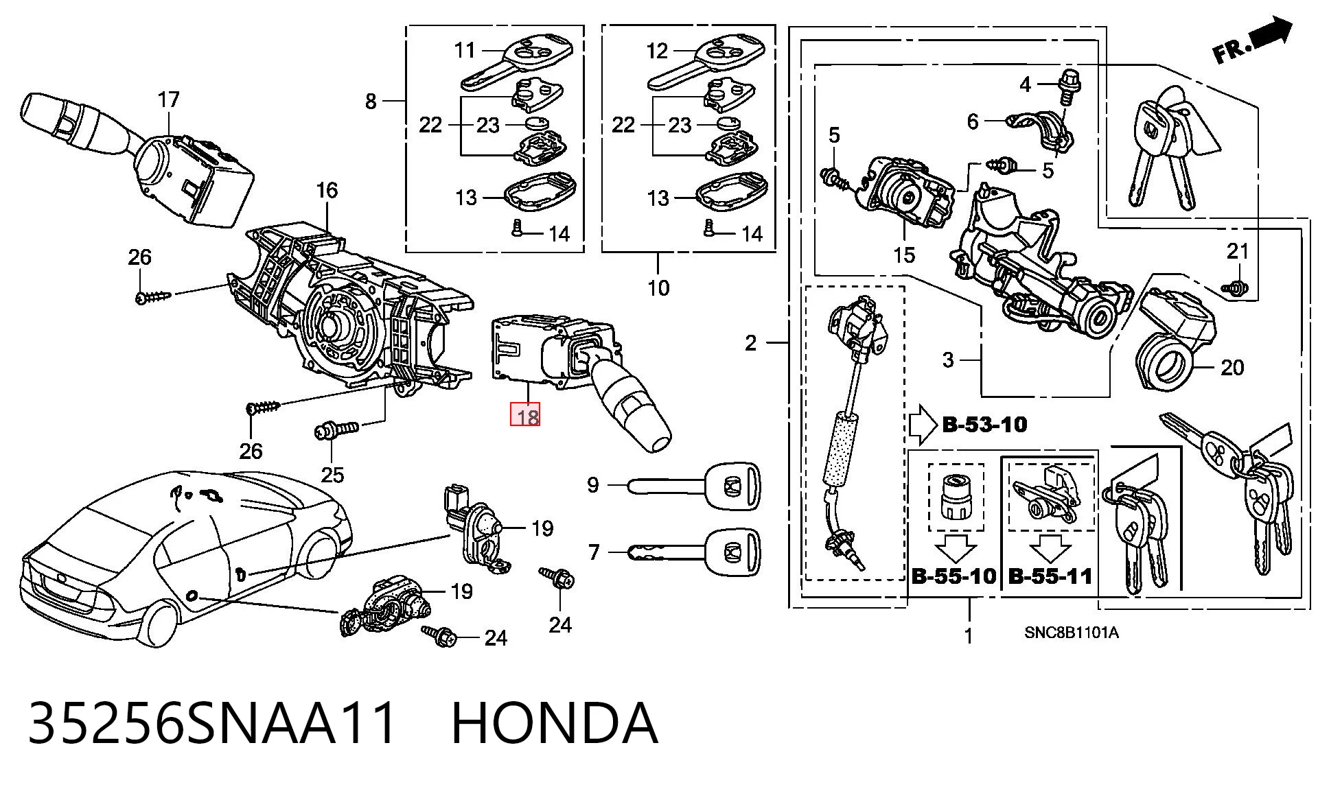 35256SNAA11 Honda 