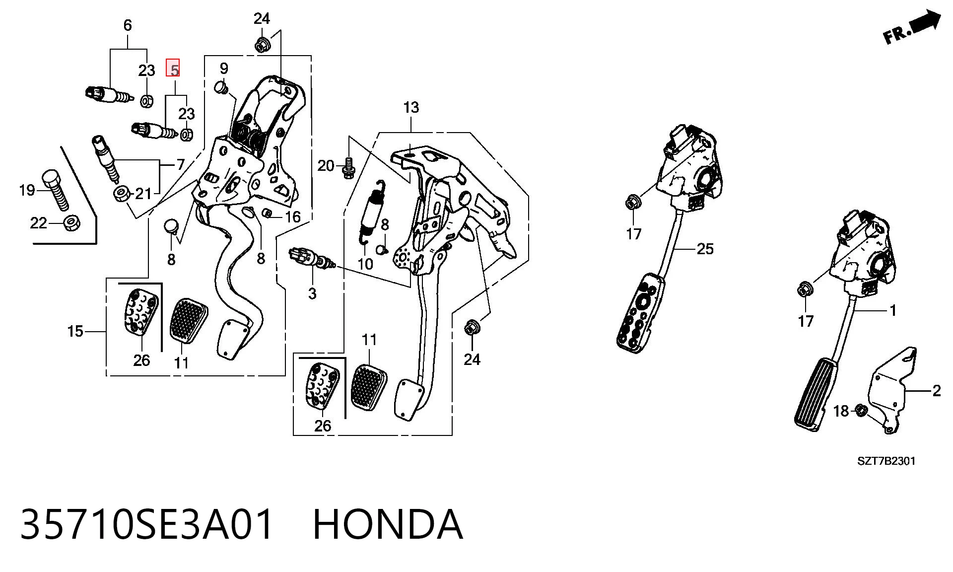 35710SE3A01 Honda Датчик включення зчеплення