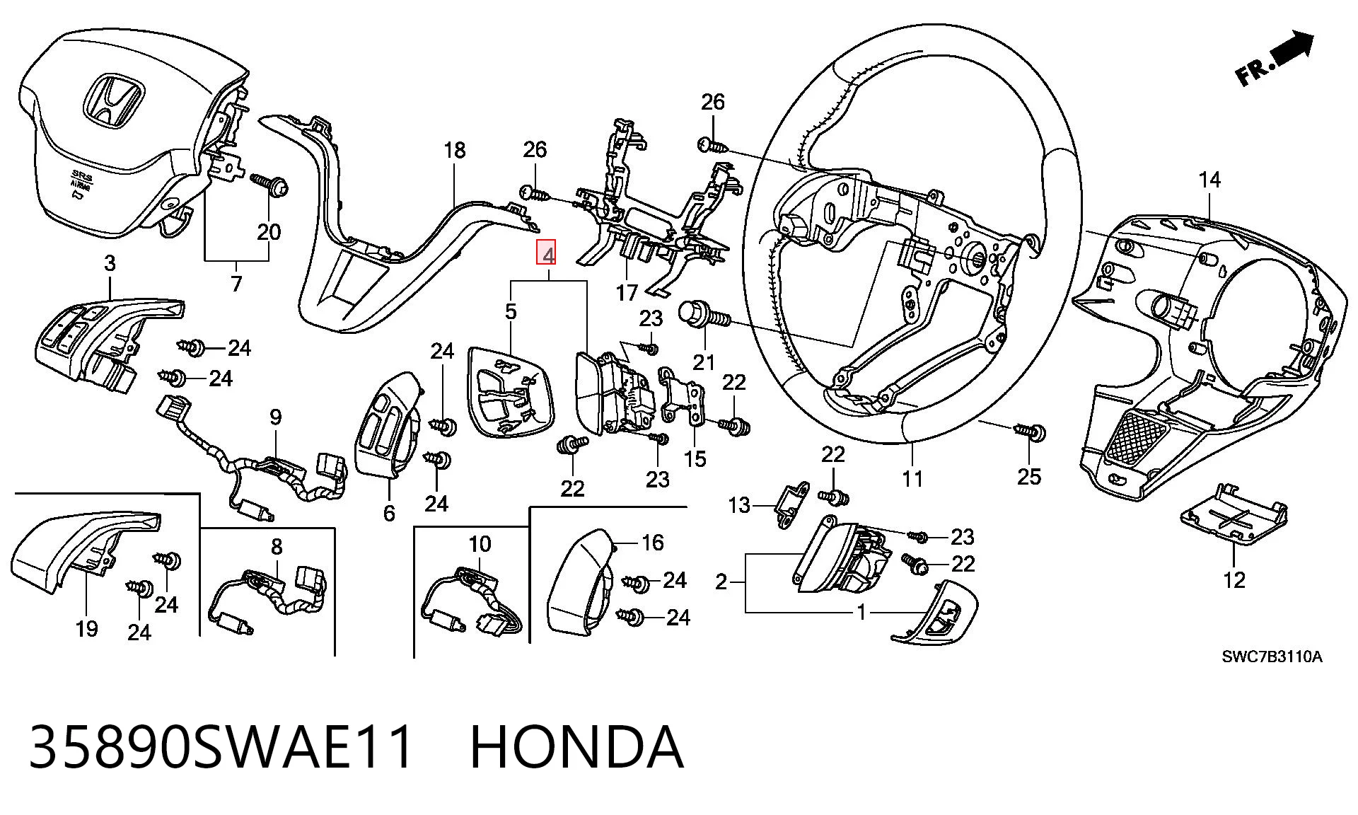 35890SWAE11 Honda 