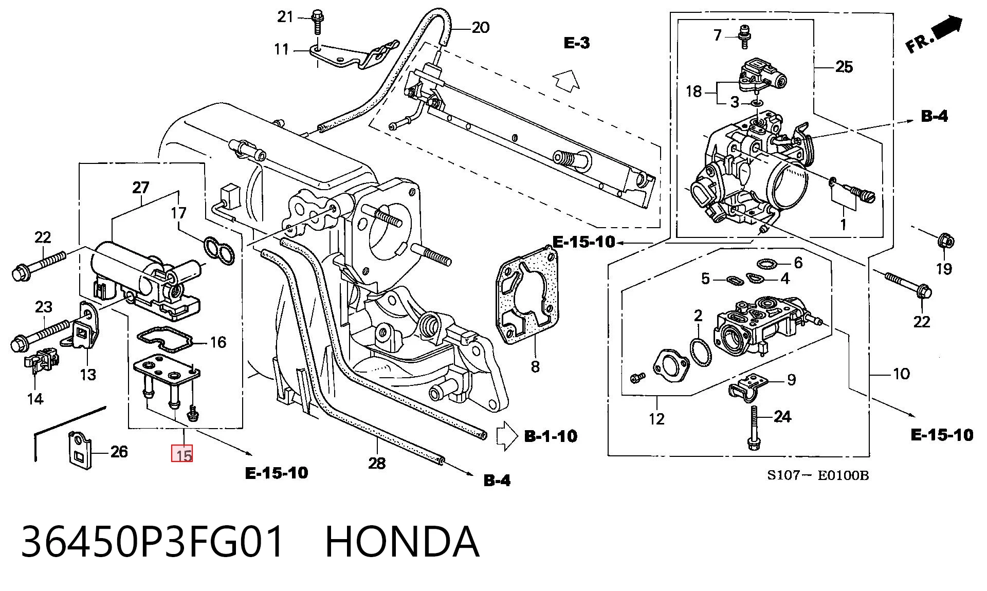 36450P3FG01 Honda РХХ
