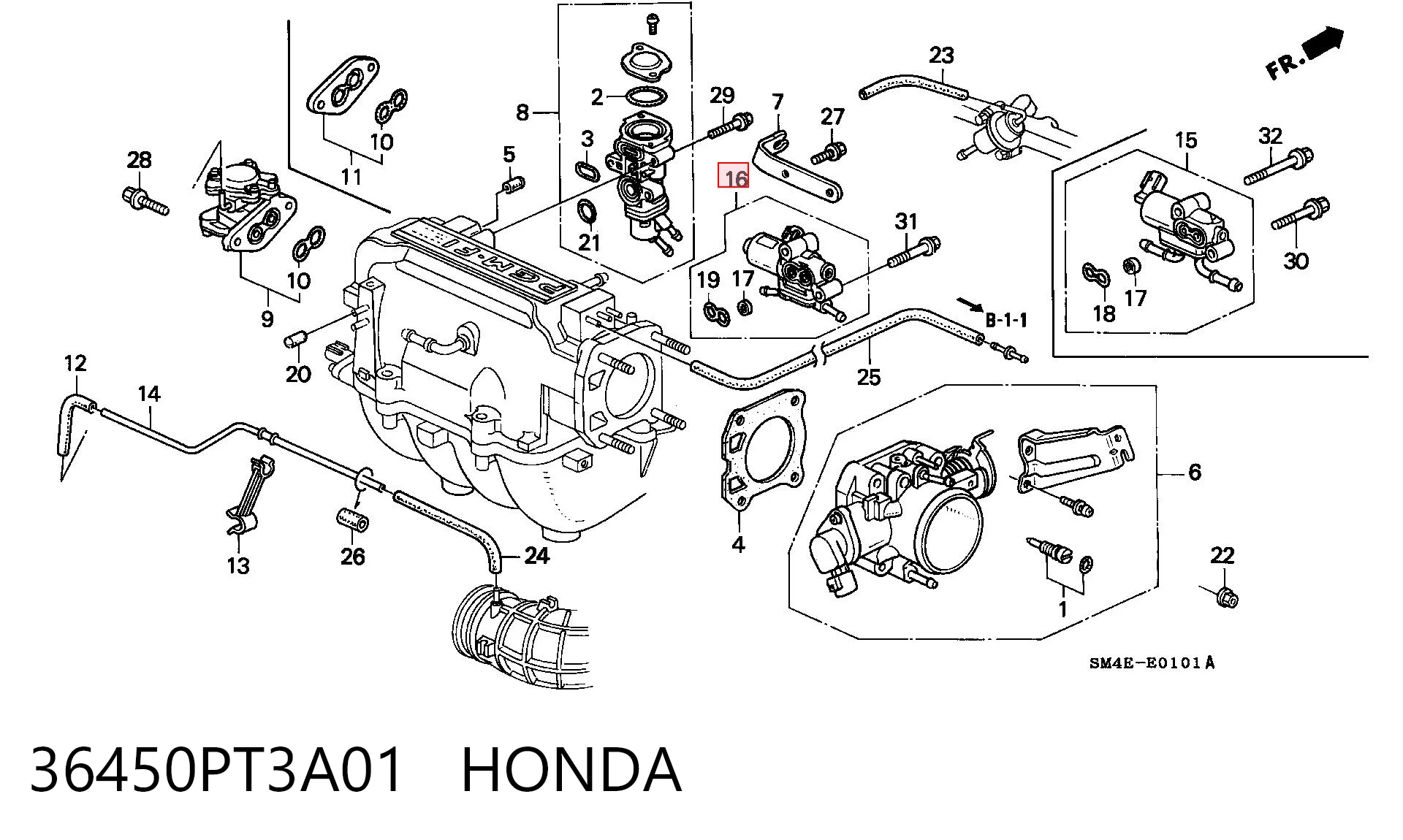 36450PT3A01 Honda 