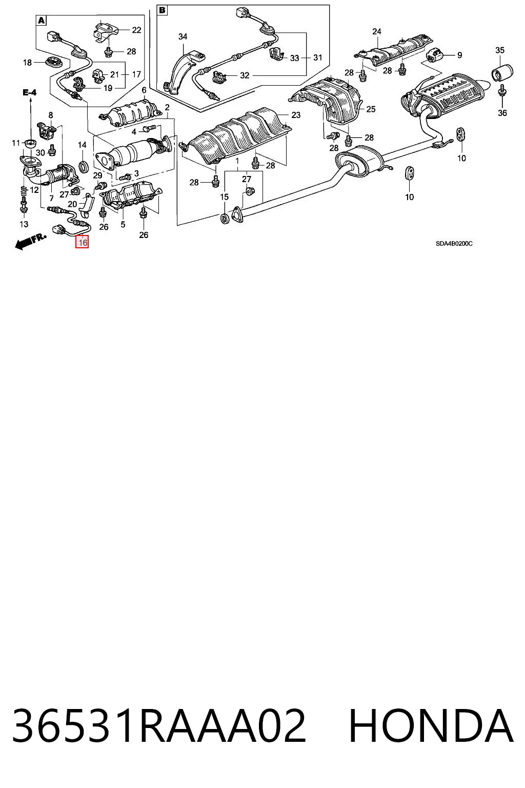 36531RAAA02 Honda 
