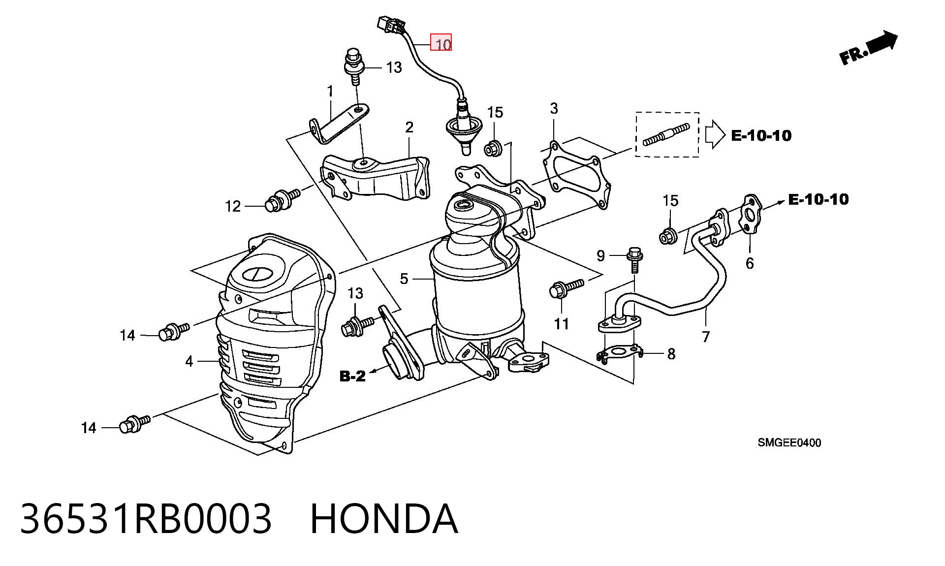 36531RB0003 Honda Лямбдазонд, датчик збіднілої суміші