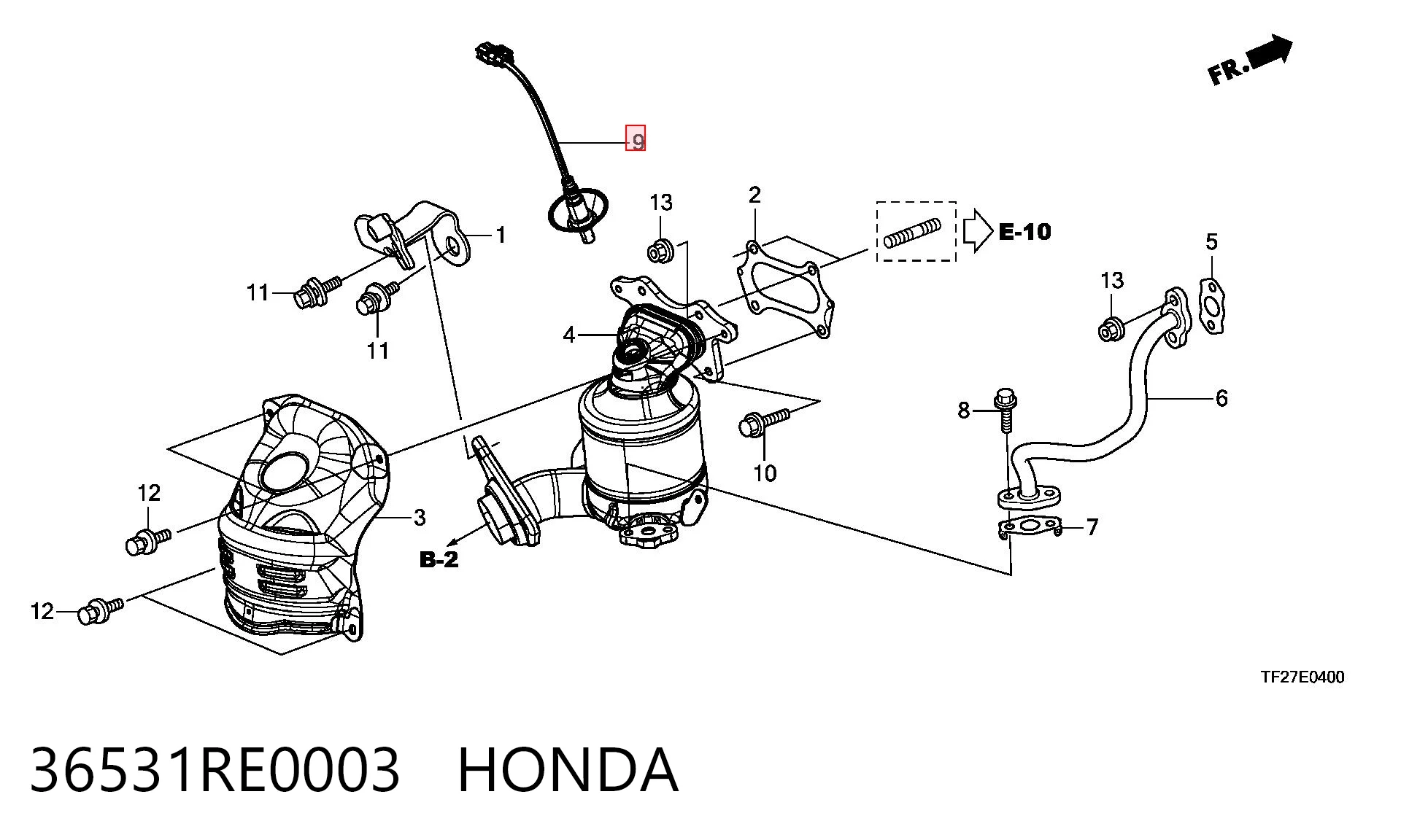36531RE0003 Honda Лямбдазонд, датчик збіднілої суміші
