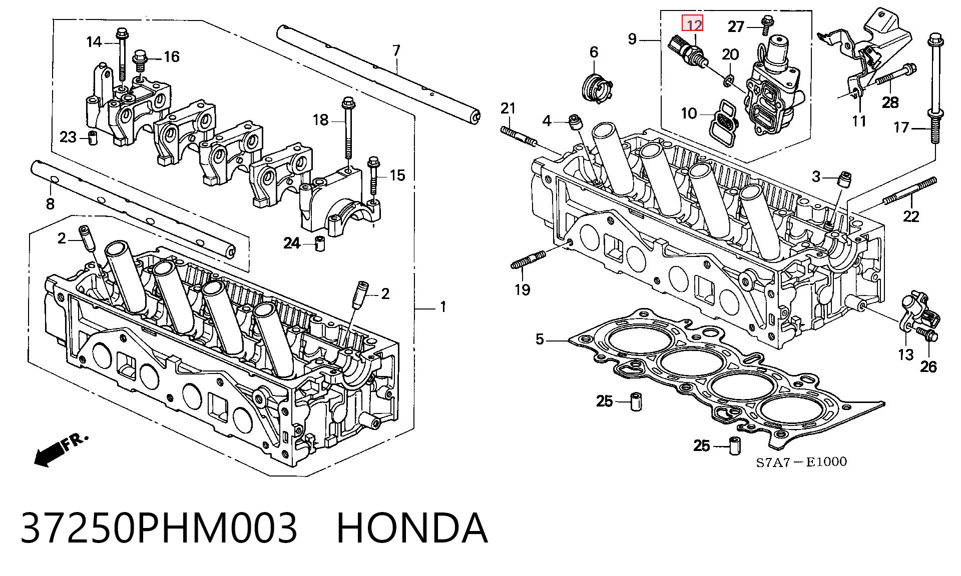 37250PHM003 Honda Сальник передньої маточини