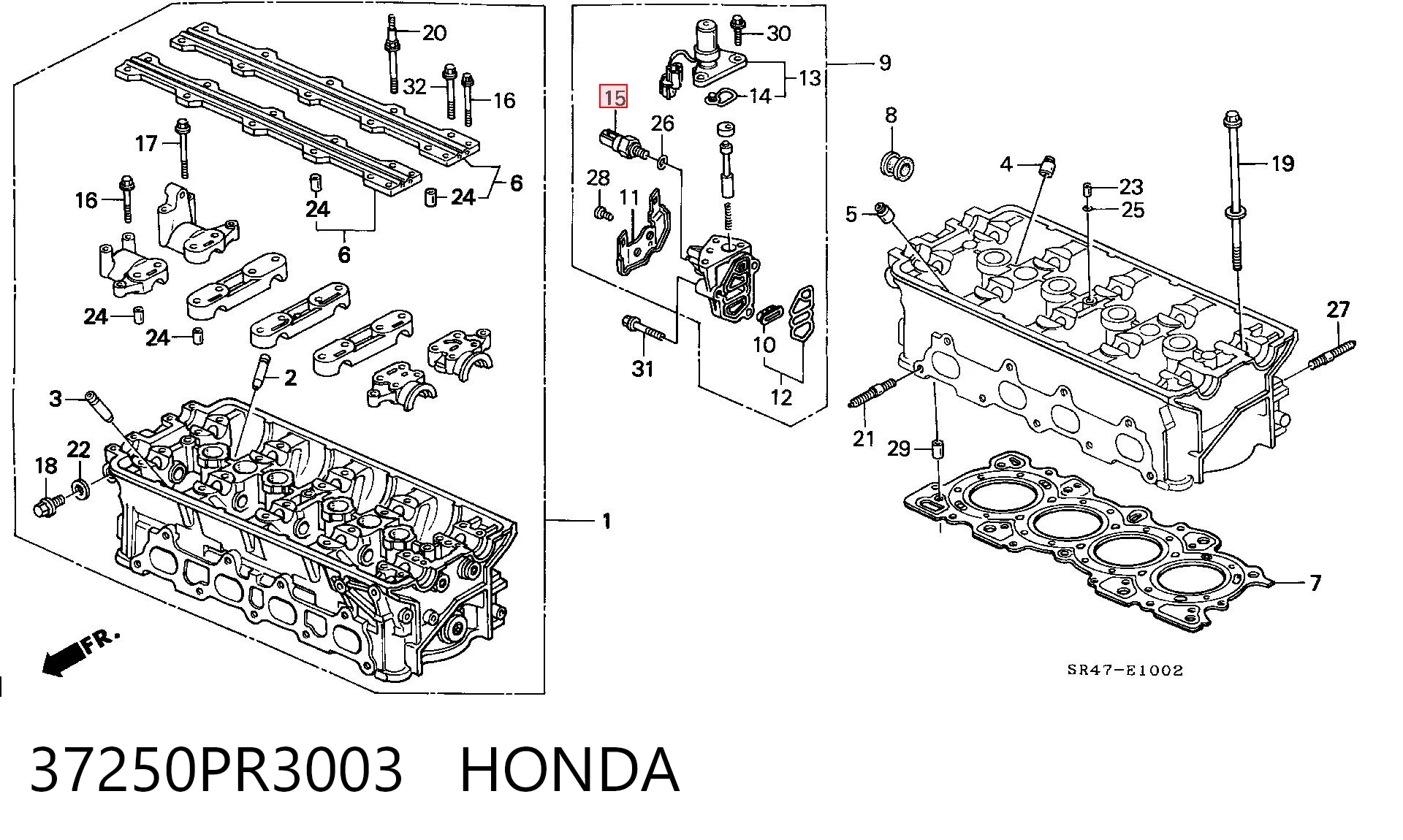 37250PR3003 Honda Датчик показника тиску масла