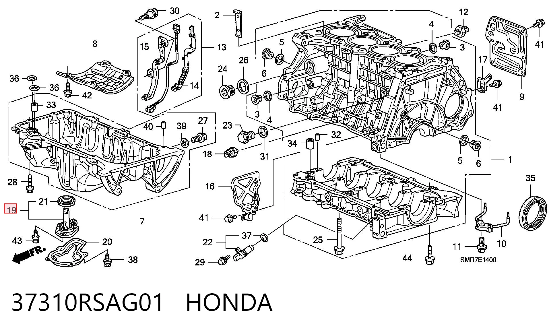 37310RSAG01 Honda Датчик рівня мастила