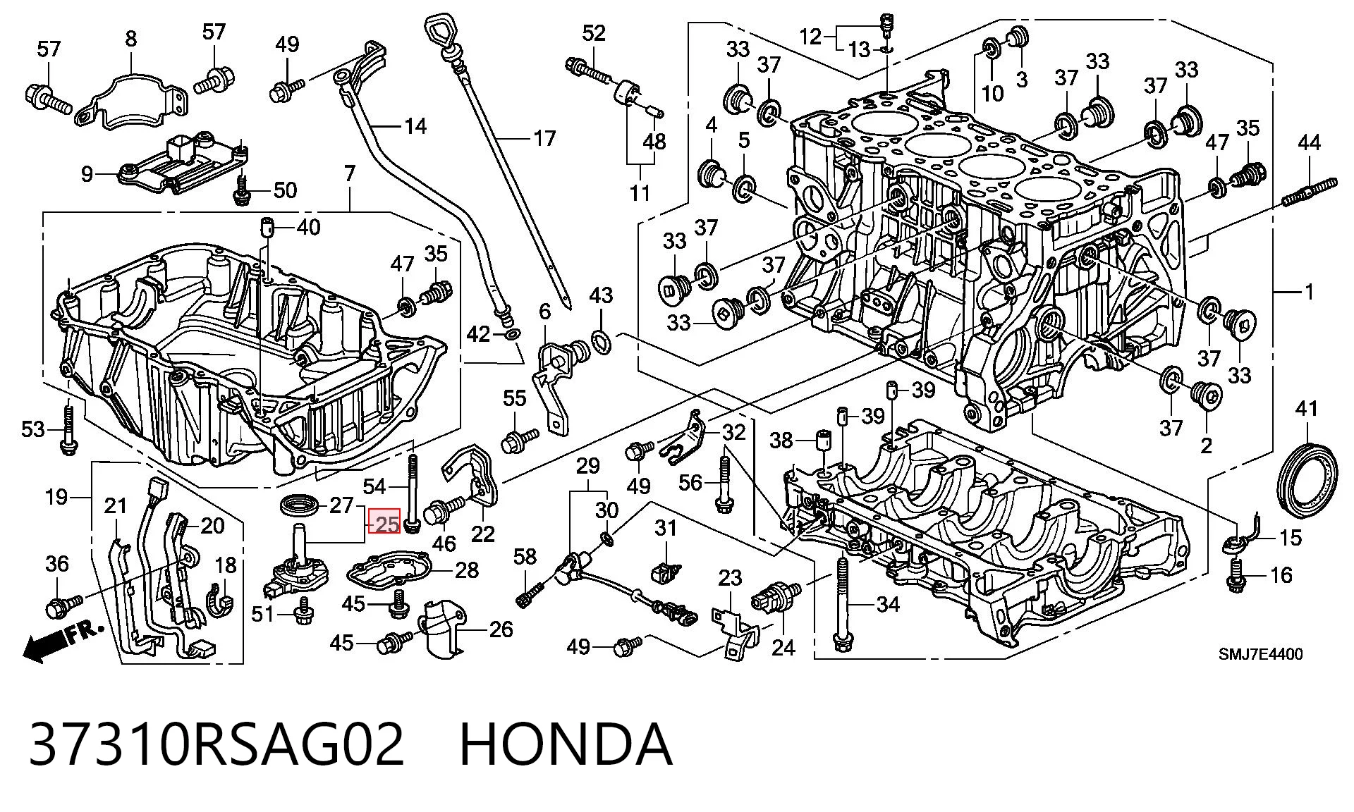 37310RSAG02 Honda Датчик рівня мастила