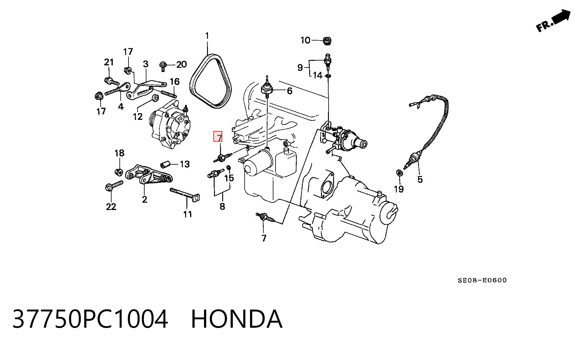 37750PC1004 Honda Покажчик температури охолоджуючої рідини