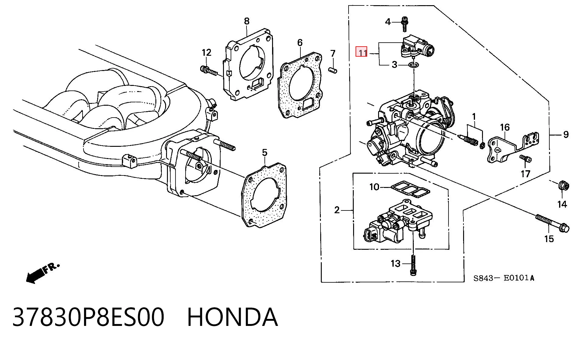 37830P8ES00 Honda
