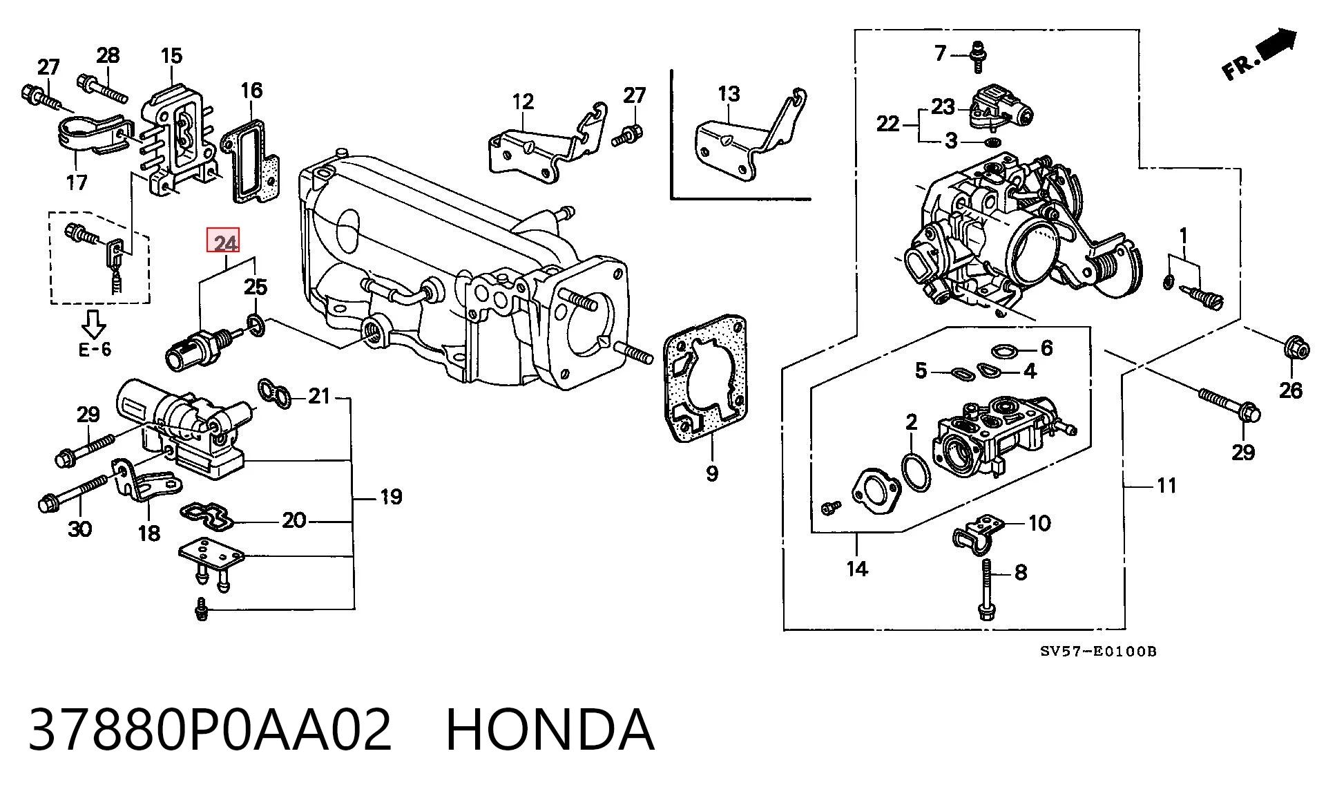 37880P0AA02 Honda Датчик температури навколишнього середовища