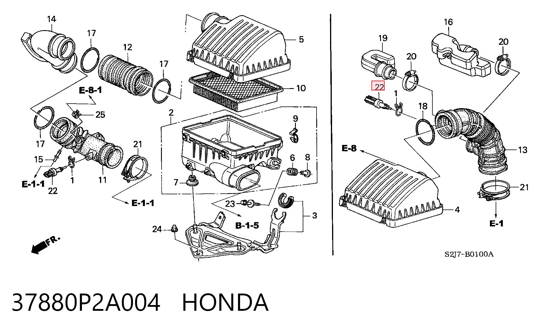 37880P2A004 Honda Датчик температури навколишнього середовища