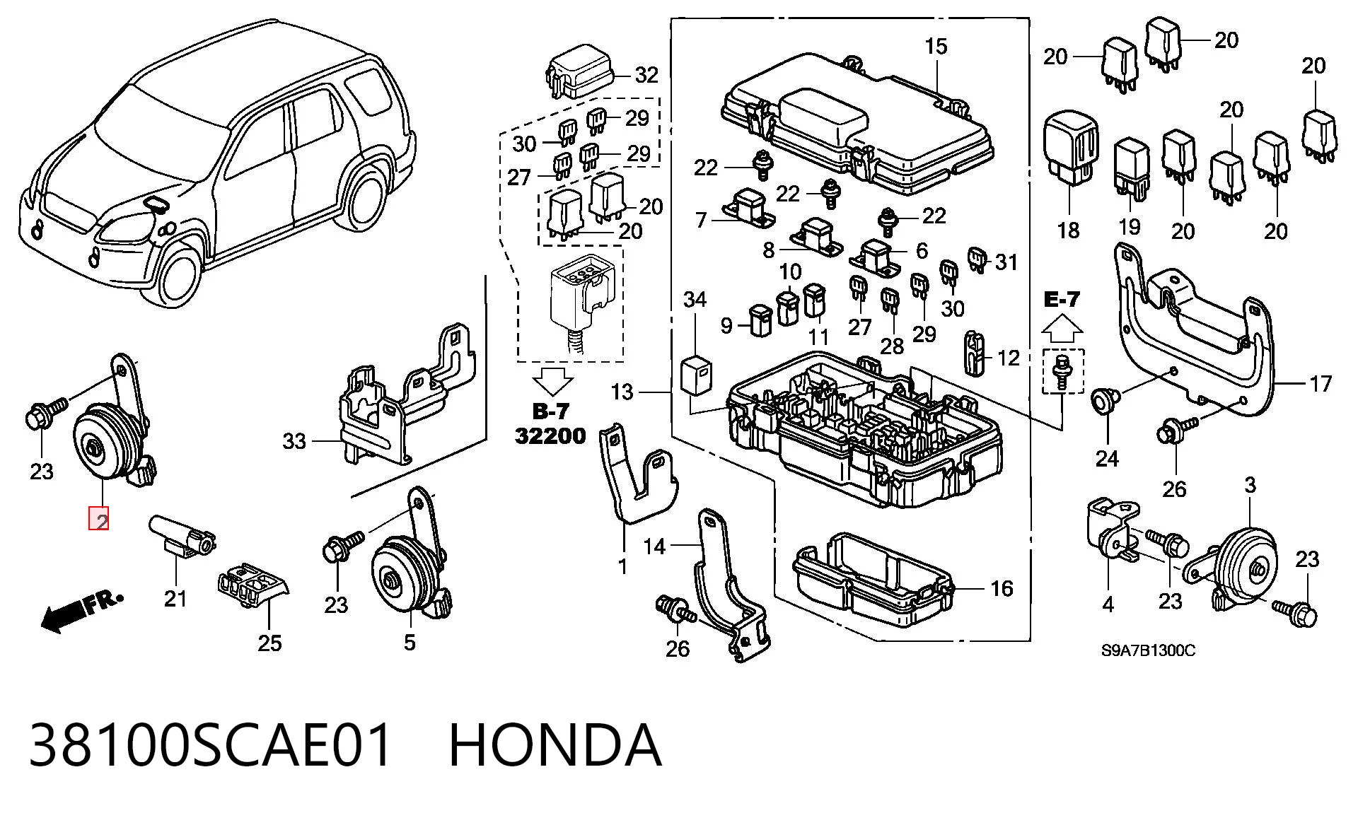 38100SCAE01 Honda 