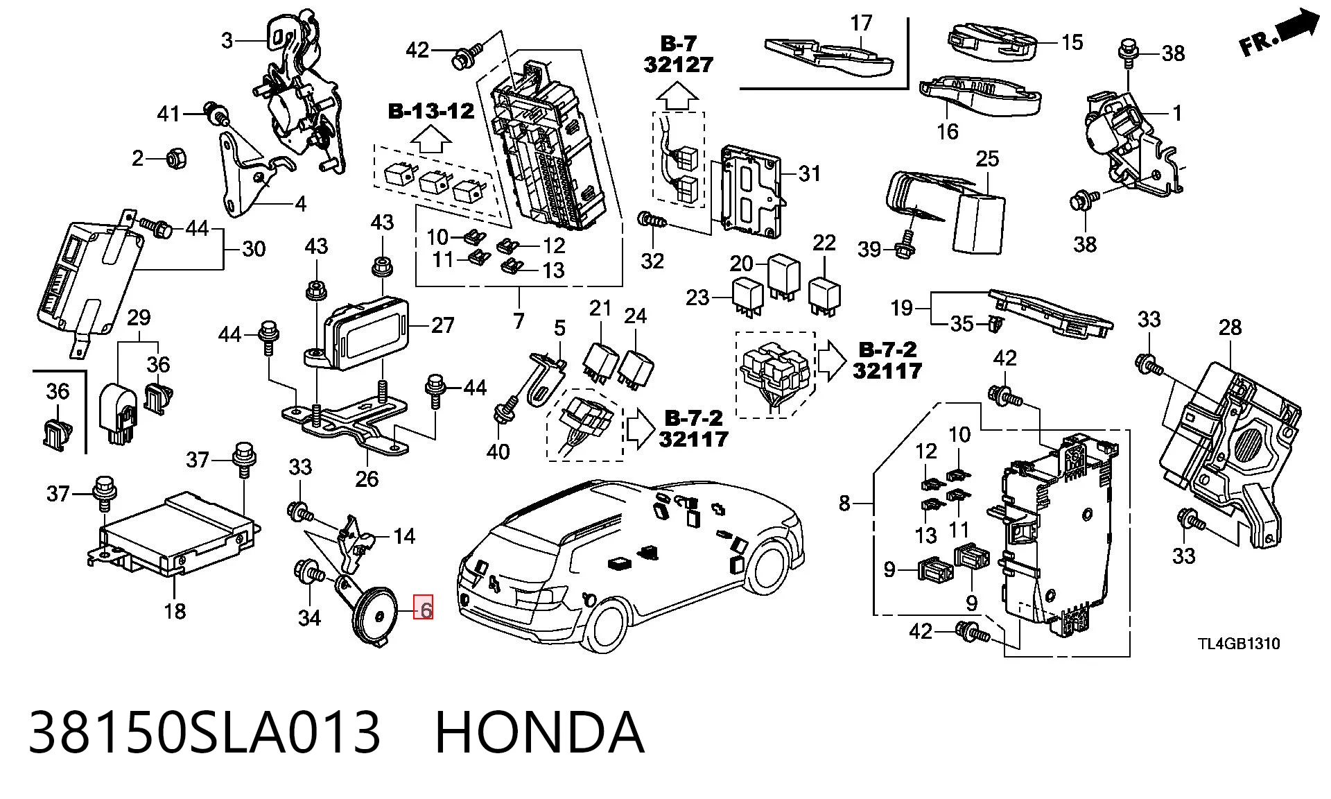 38150SLA013 Honda Сигнали звукові