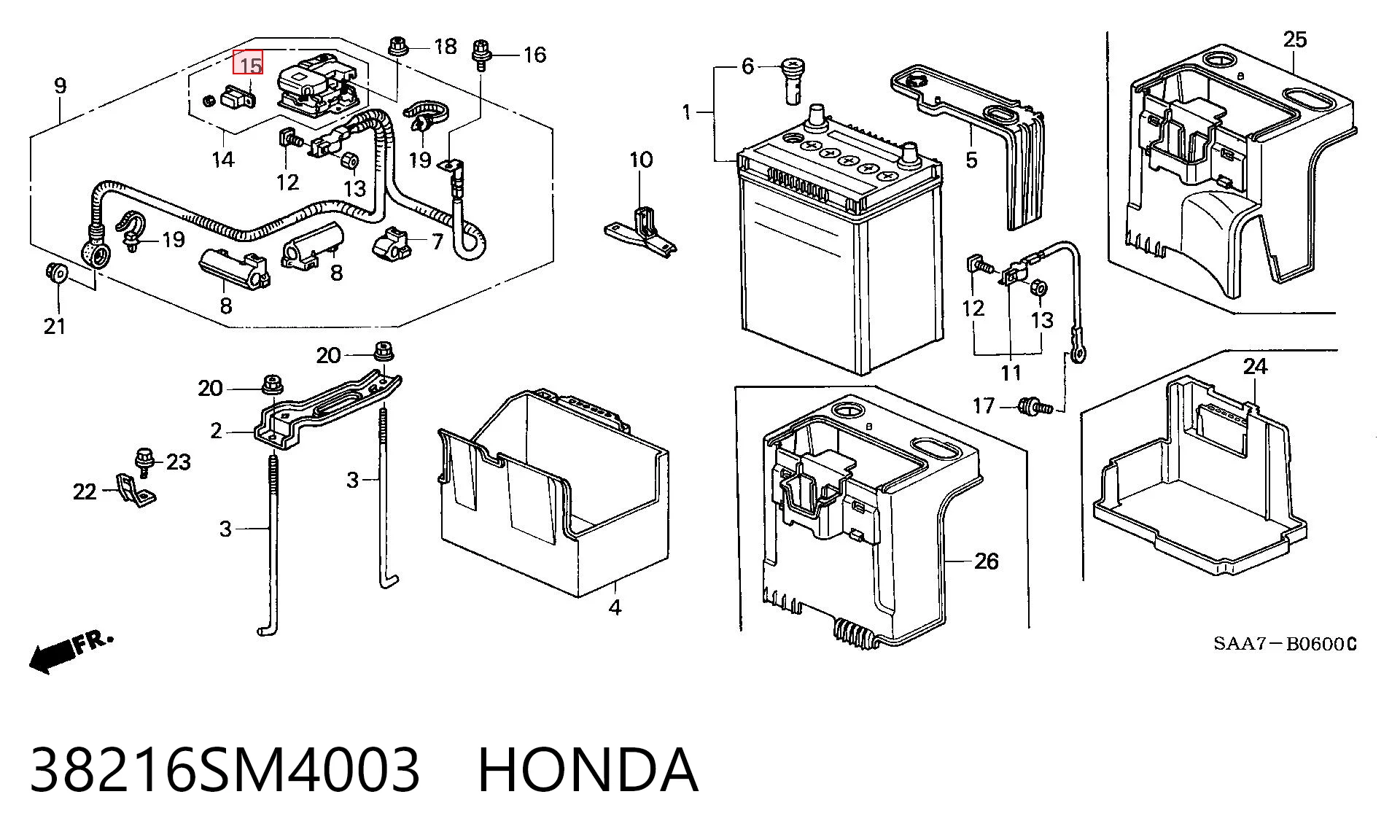 38216SM4003 Honda Запобіжник