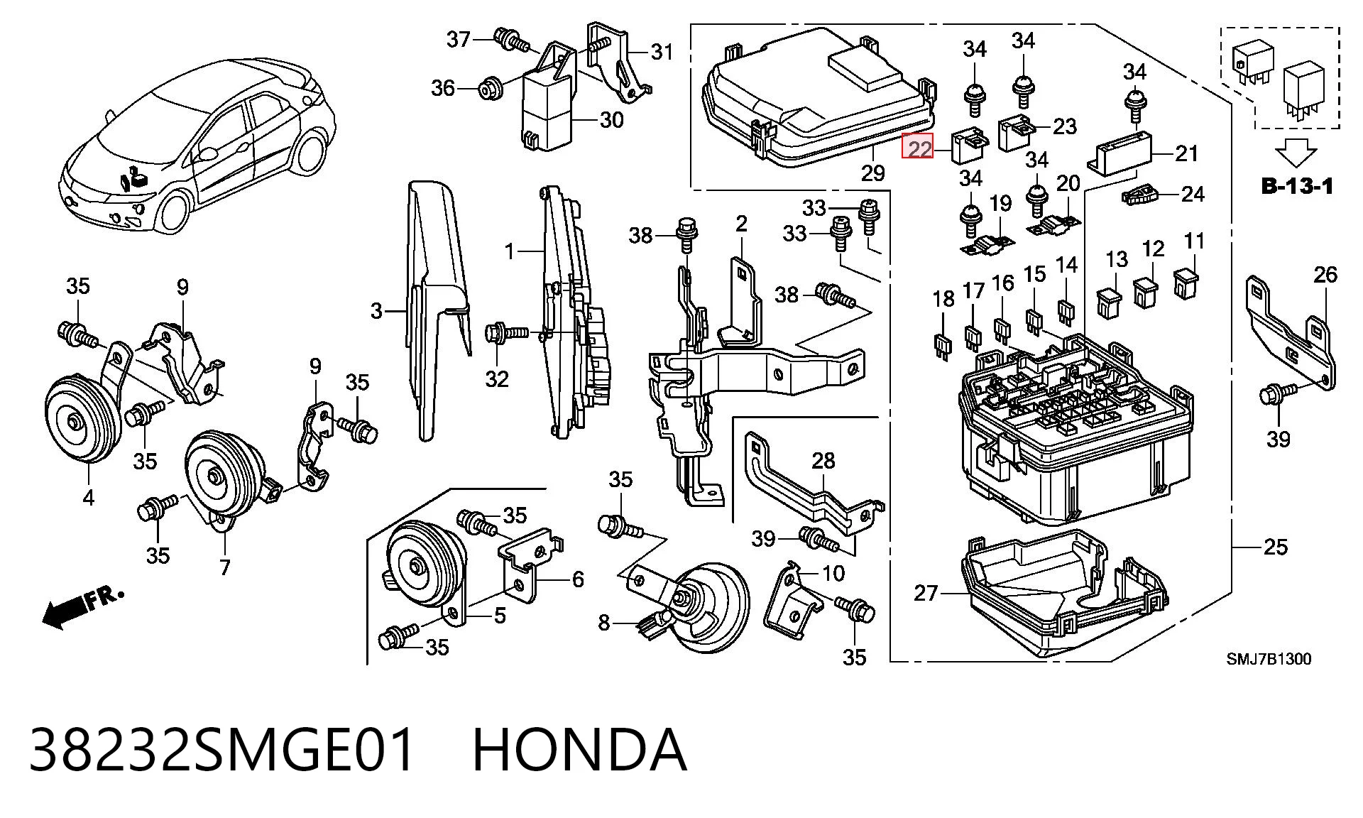 38232SMGE01 Honda 