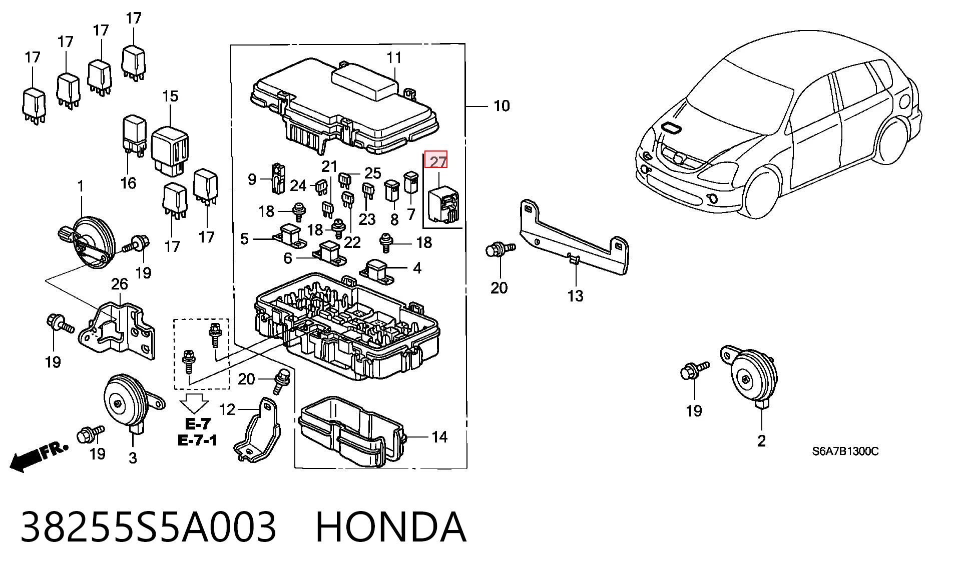 38255S5A003 Honda Датчик-розподільник
