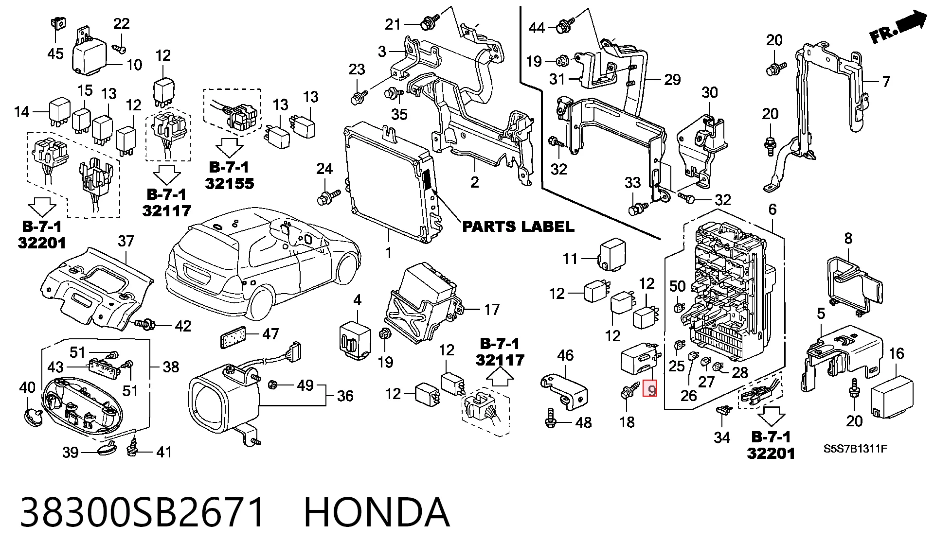 38300SB2671 Honda Реле покажчиків поворотів