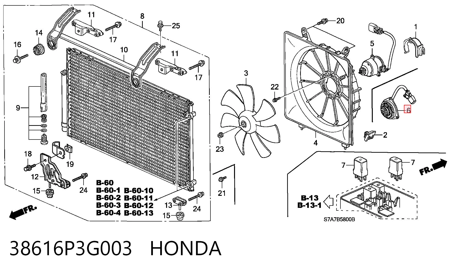 38616P3G003 Honda Мотор вентилятора кондиціонера