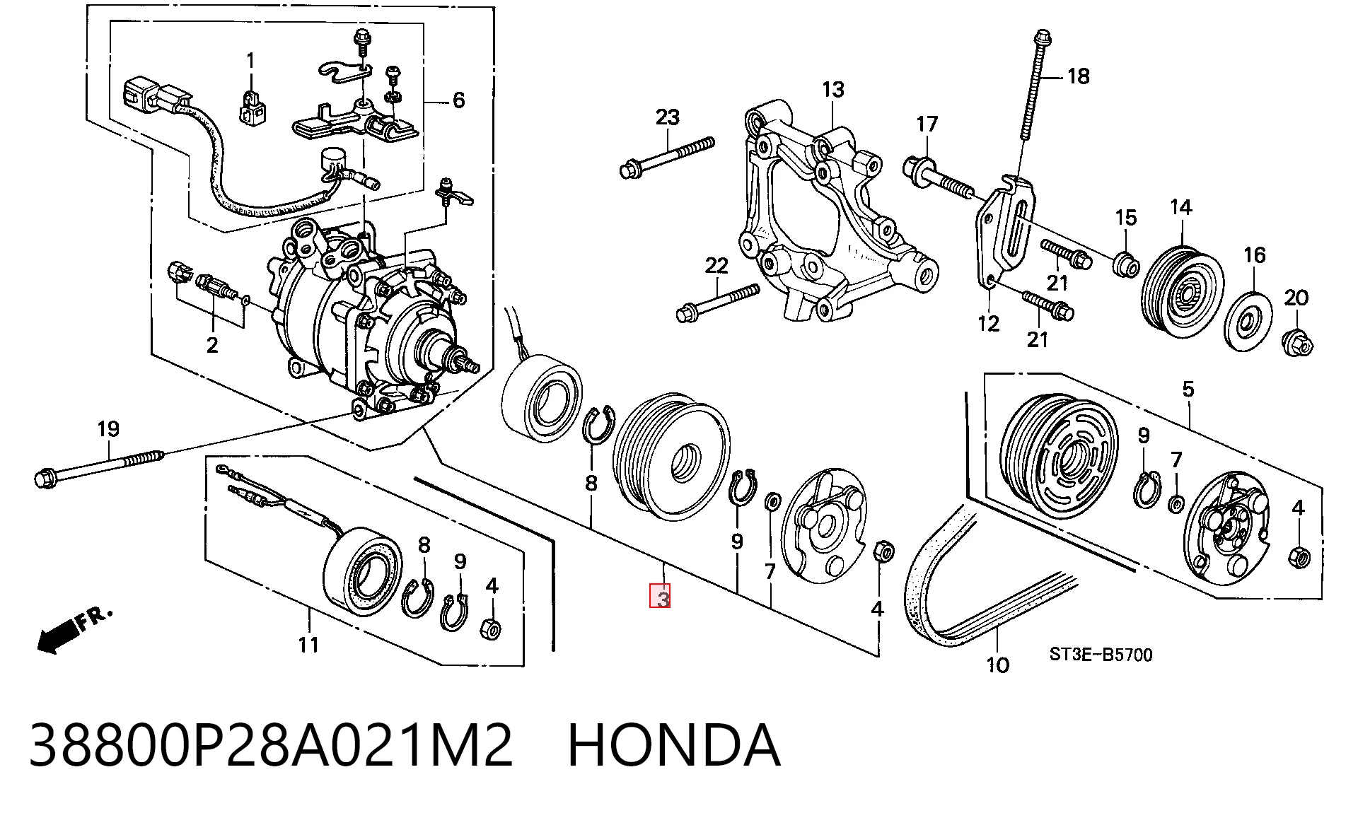 38800P28A021M2 Honda Компресор холодоагенту