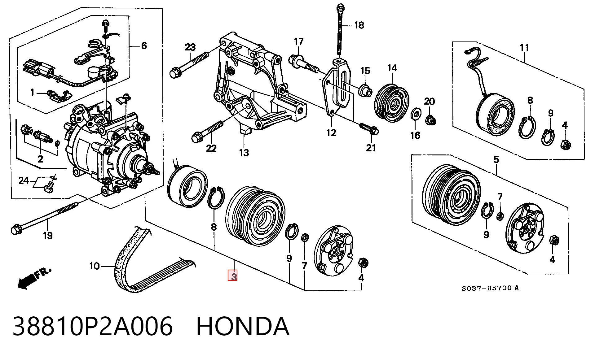 38810P2A006 Honda Компресор холодоагенту