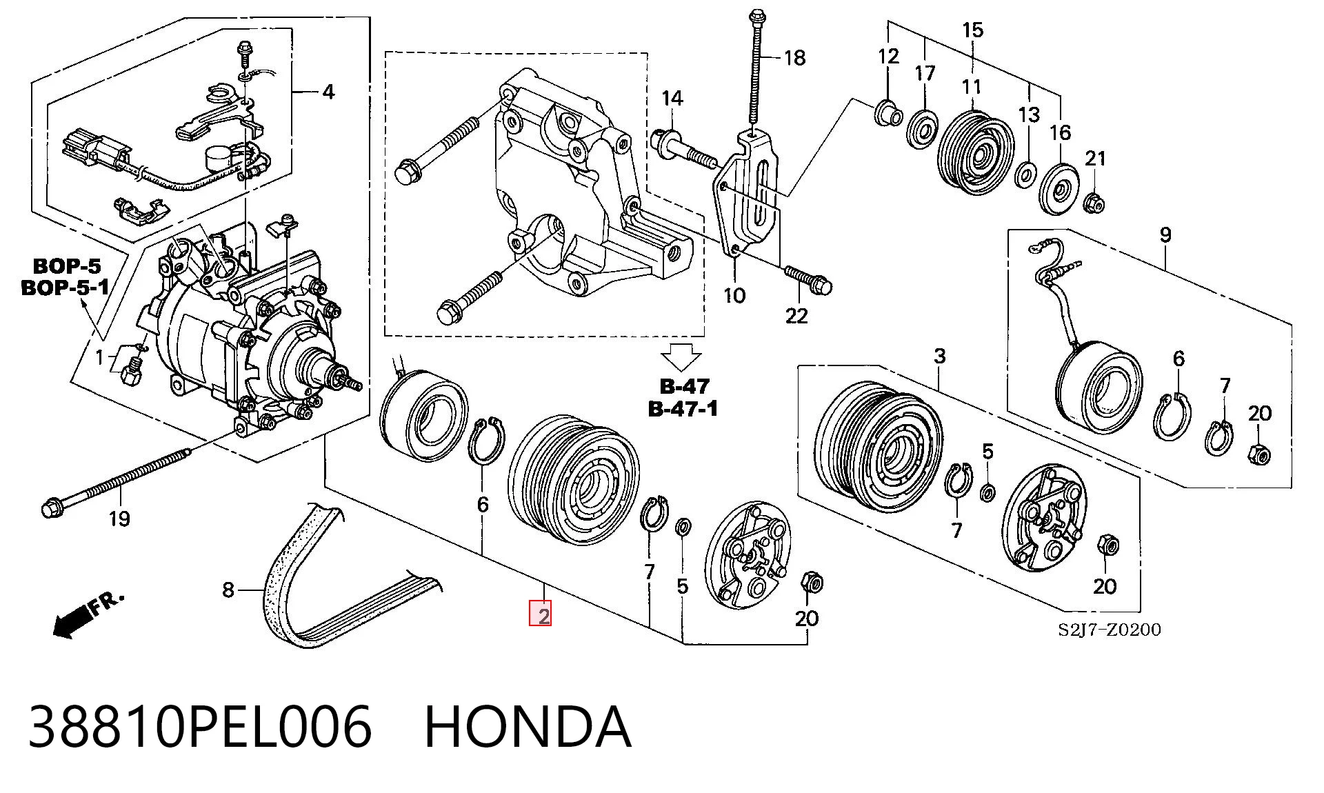 38810PEL006 Honda Компресор холодоагенту