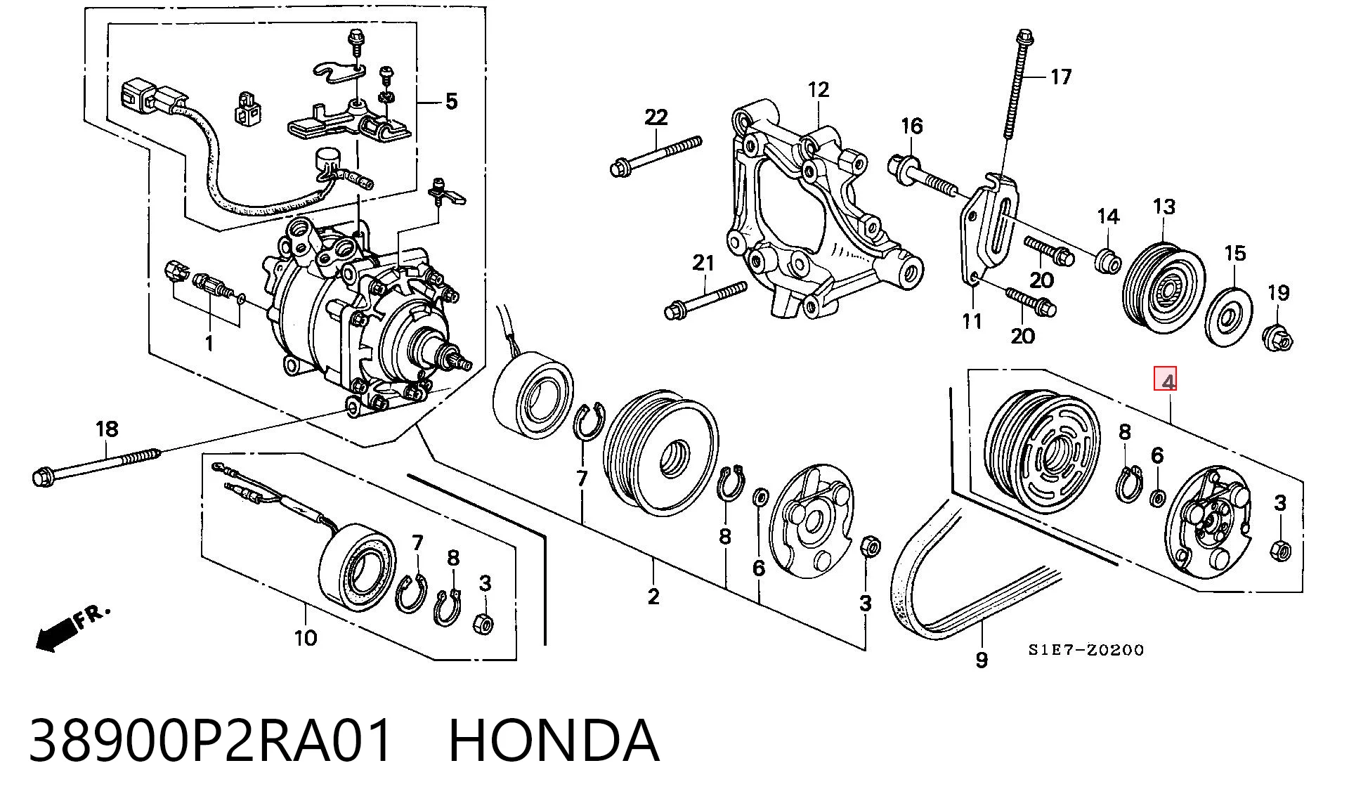 38900P2RA01 Honda 