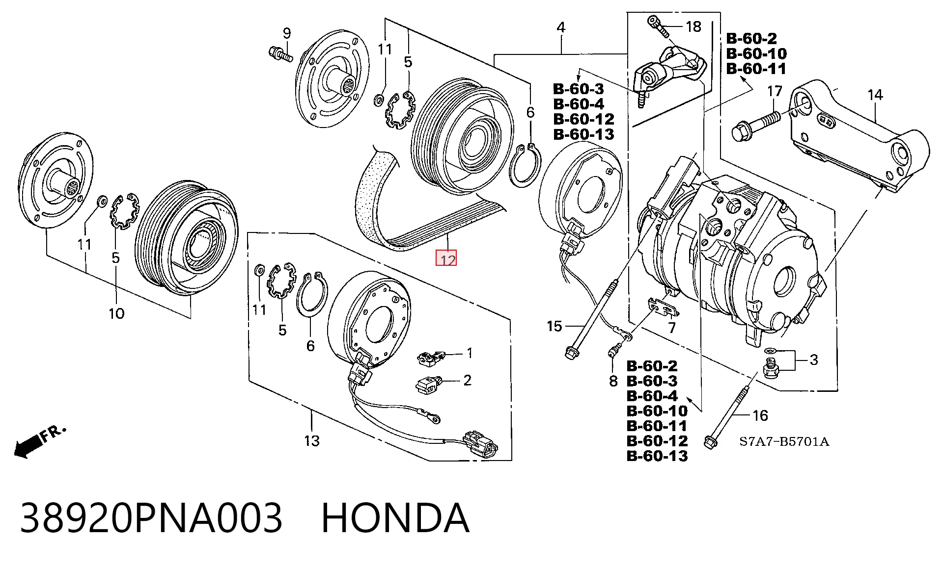  Ремінь генератора Honda STREAM 