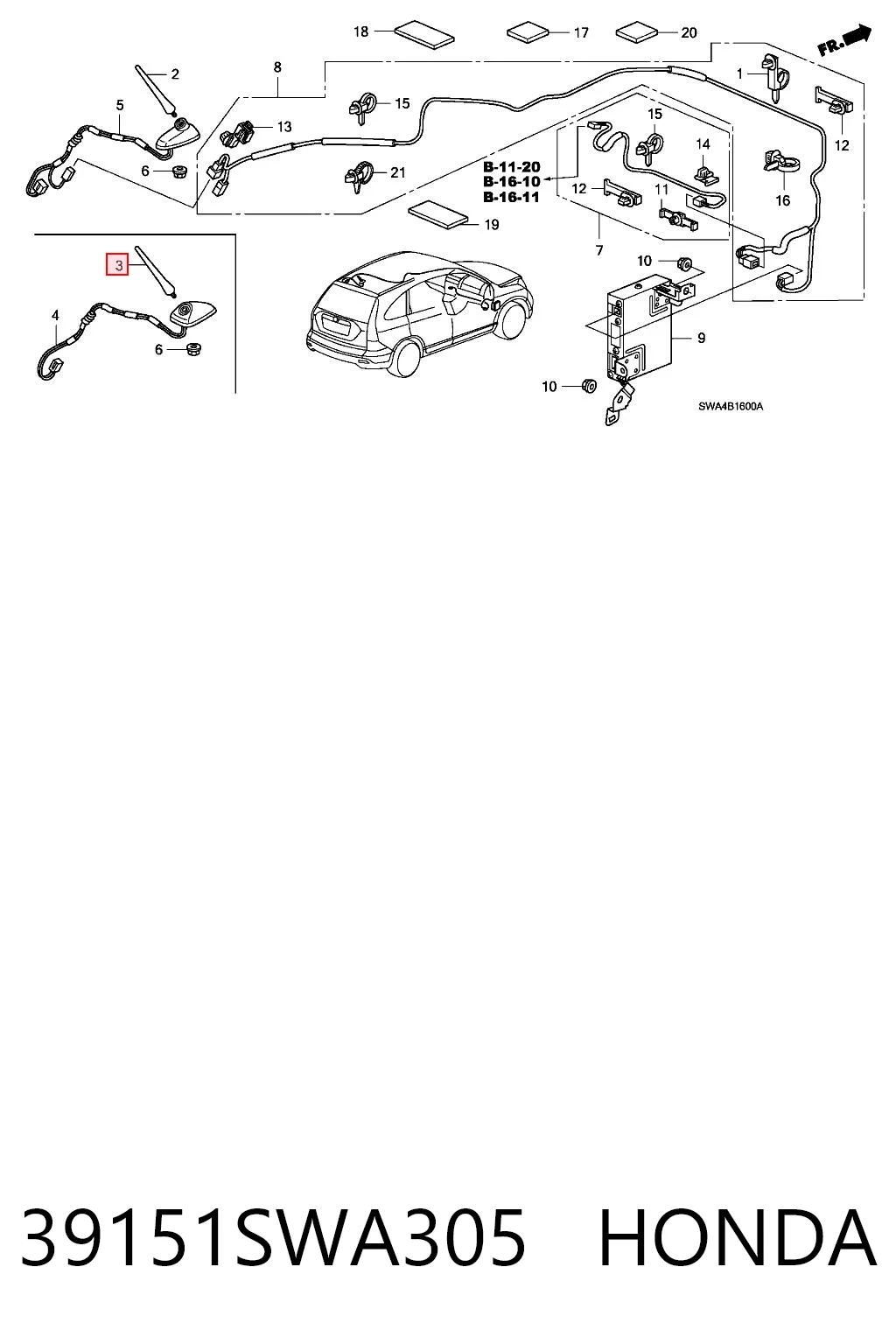 39151SWA305 Honda 