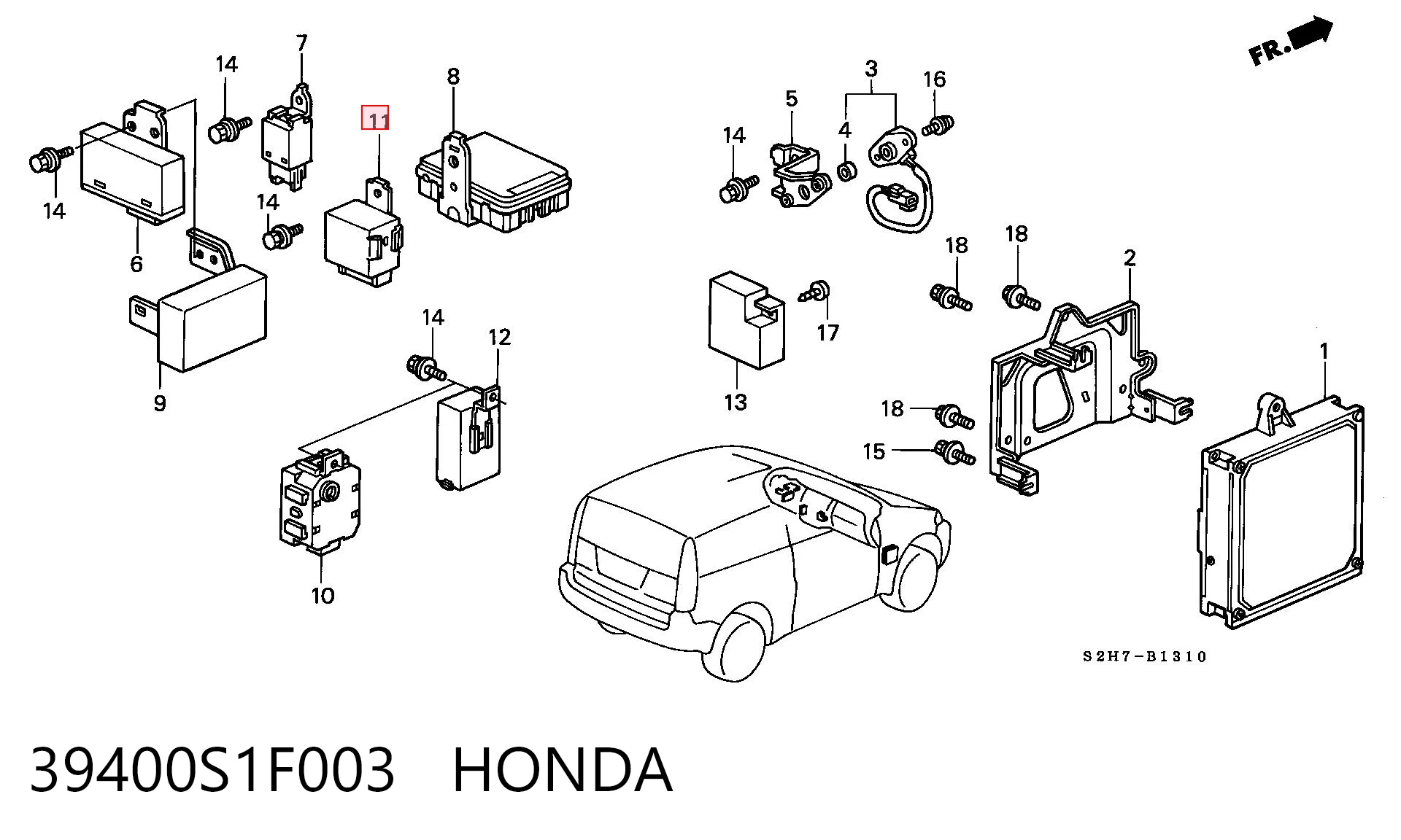 39400S1F003 Honda Реле електробензонасосу