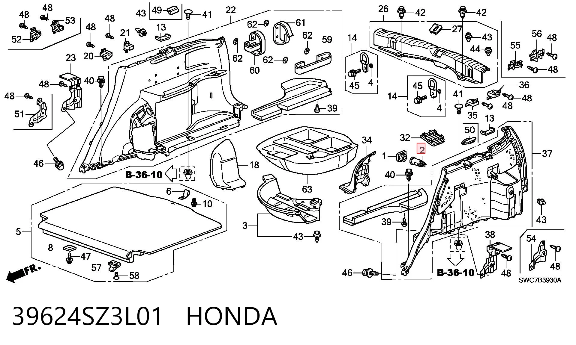 39624SZ3L01 Honda 
