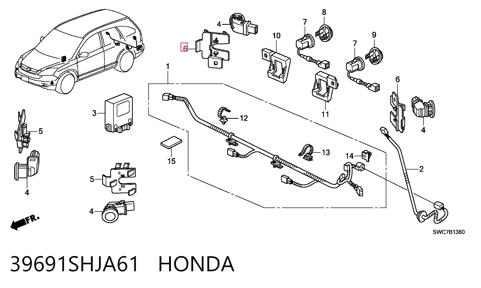 39691SHJA61 Honda 