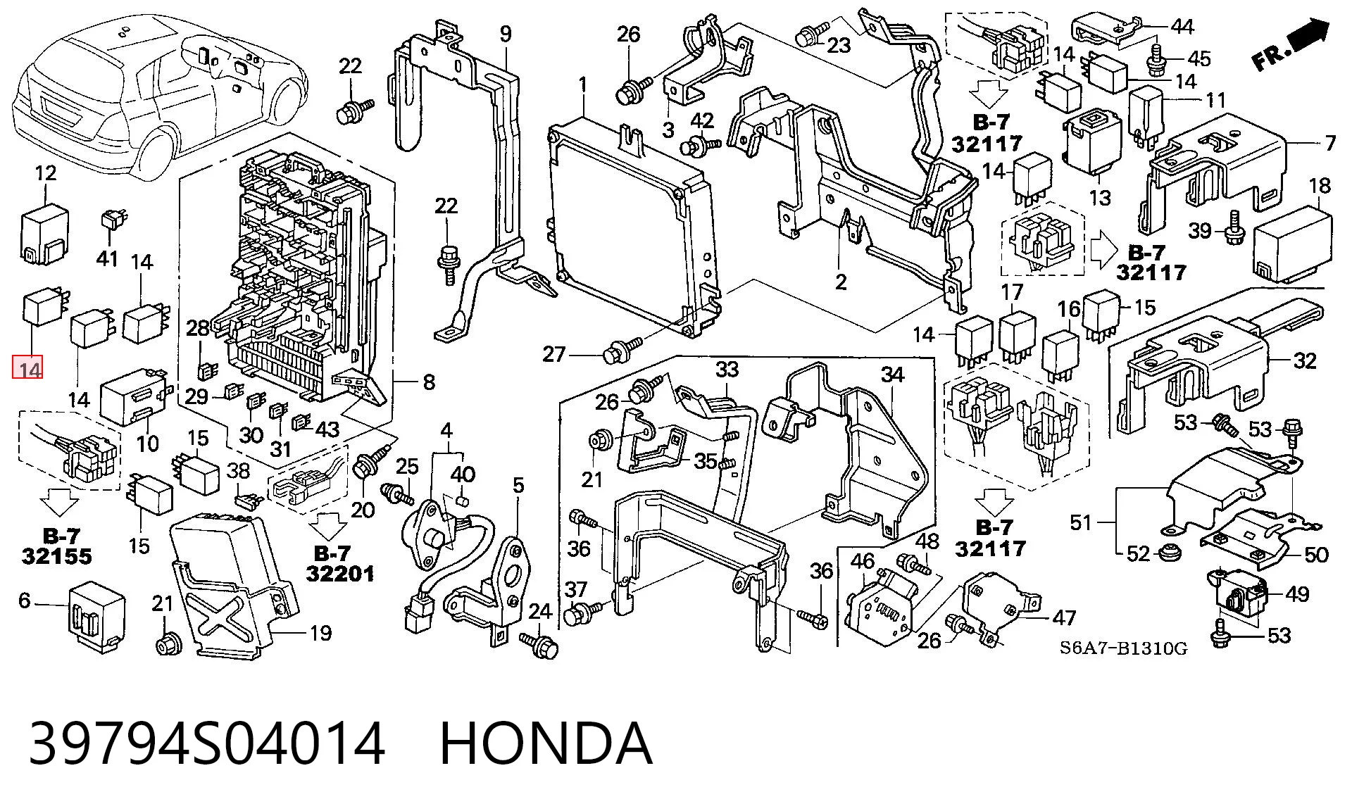 39794S04014 Honda Реле стартера