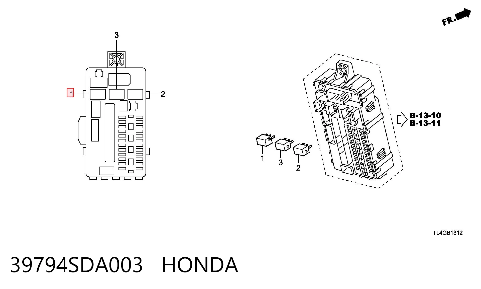 39794SDA003 Honda Реле електробензонасосу