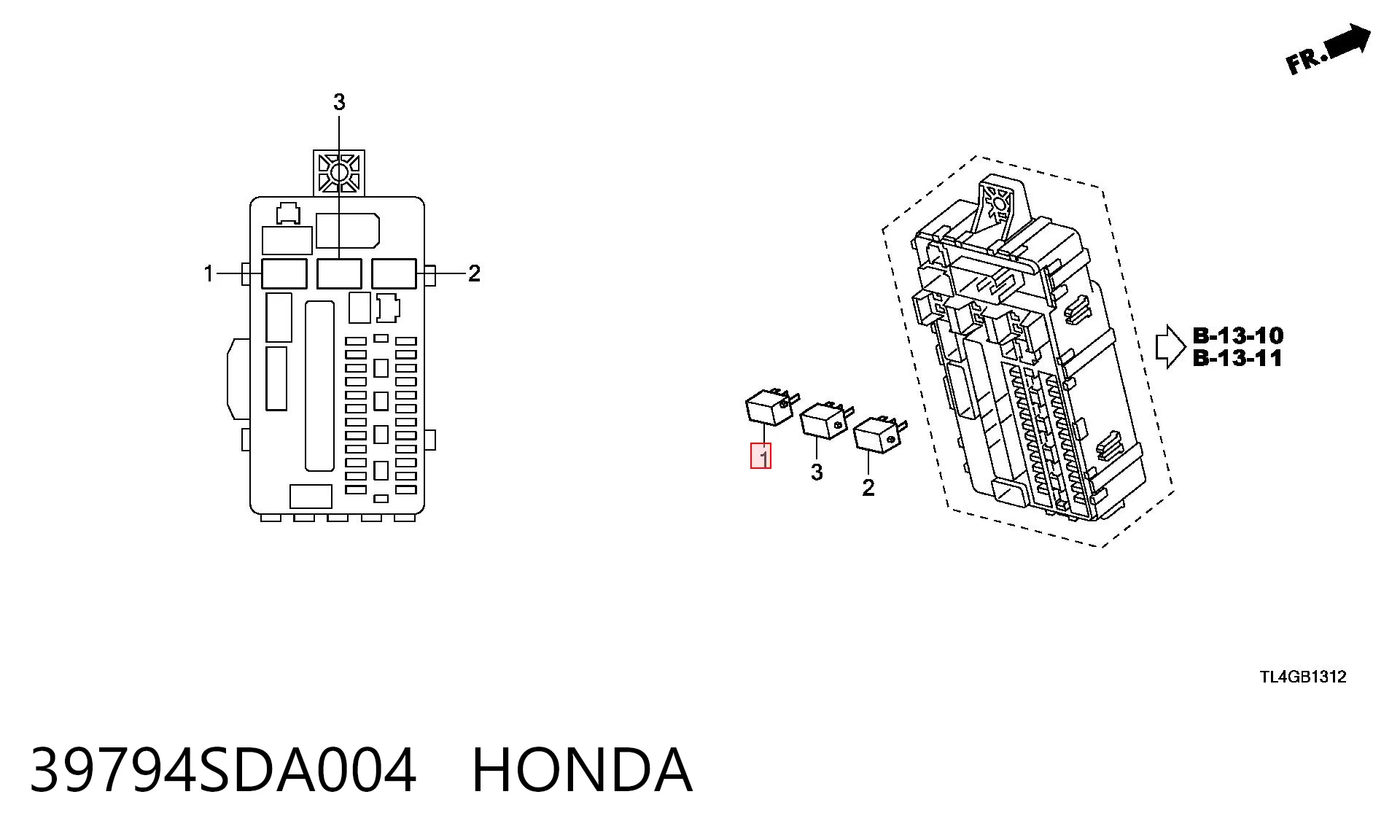39794SDA004 Honda Реле електробензонасосу
