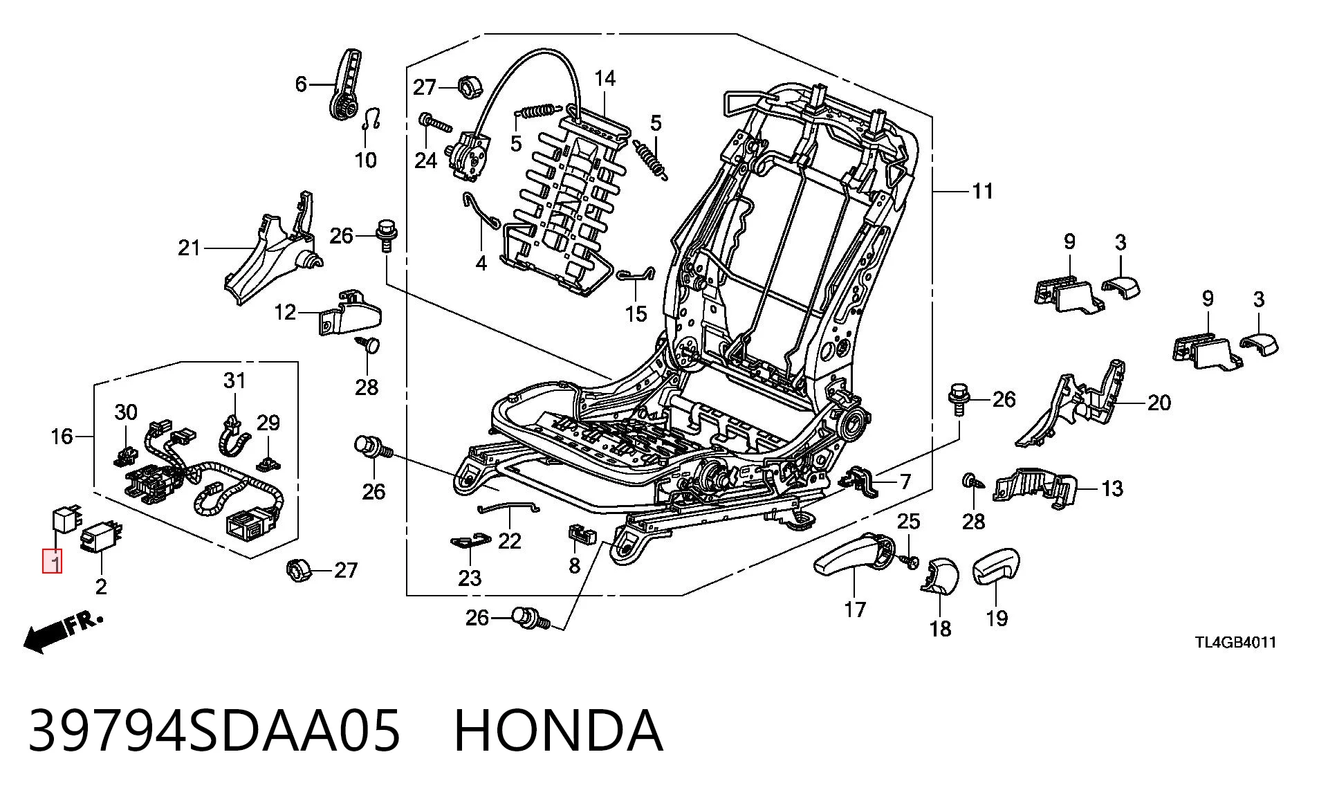 39794SDAA05 Honda Реле вентилятора