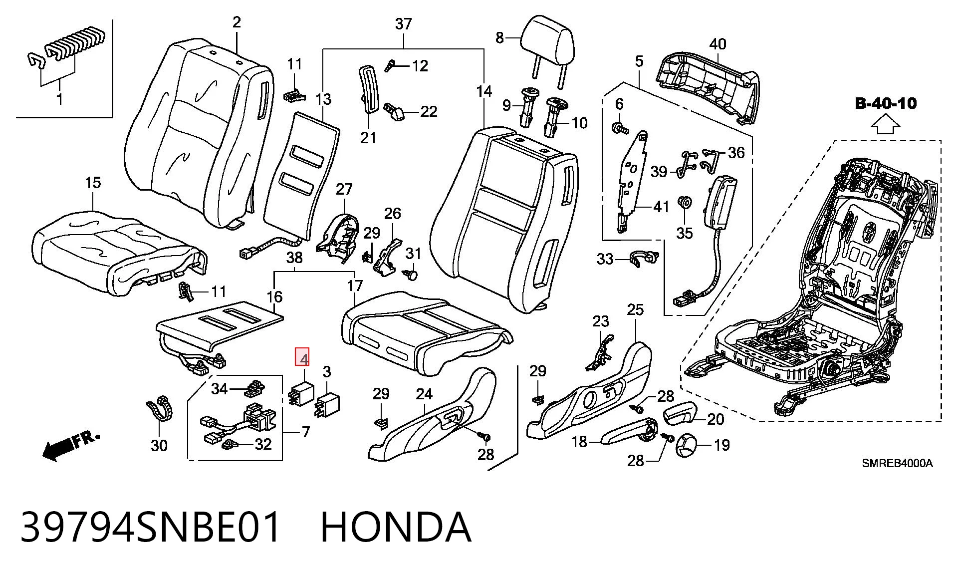 39794SNBE01 Honda 